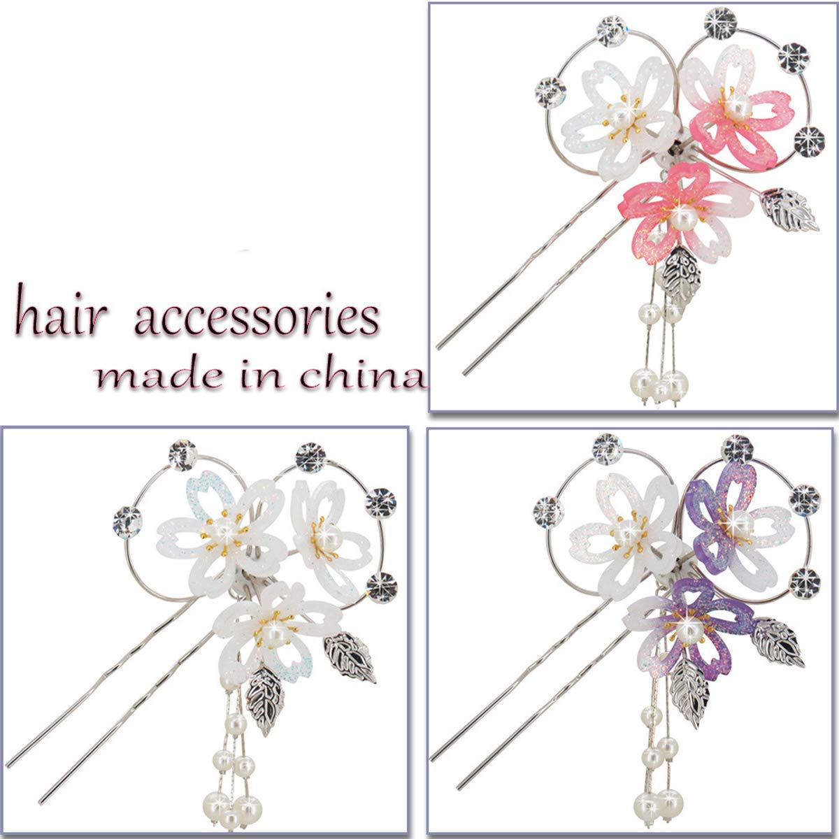 Faux Pearl Hair Stick - 2-Prong Acrylic Hairpin for Women | Wedding & Party Accessory