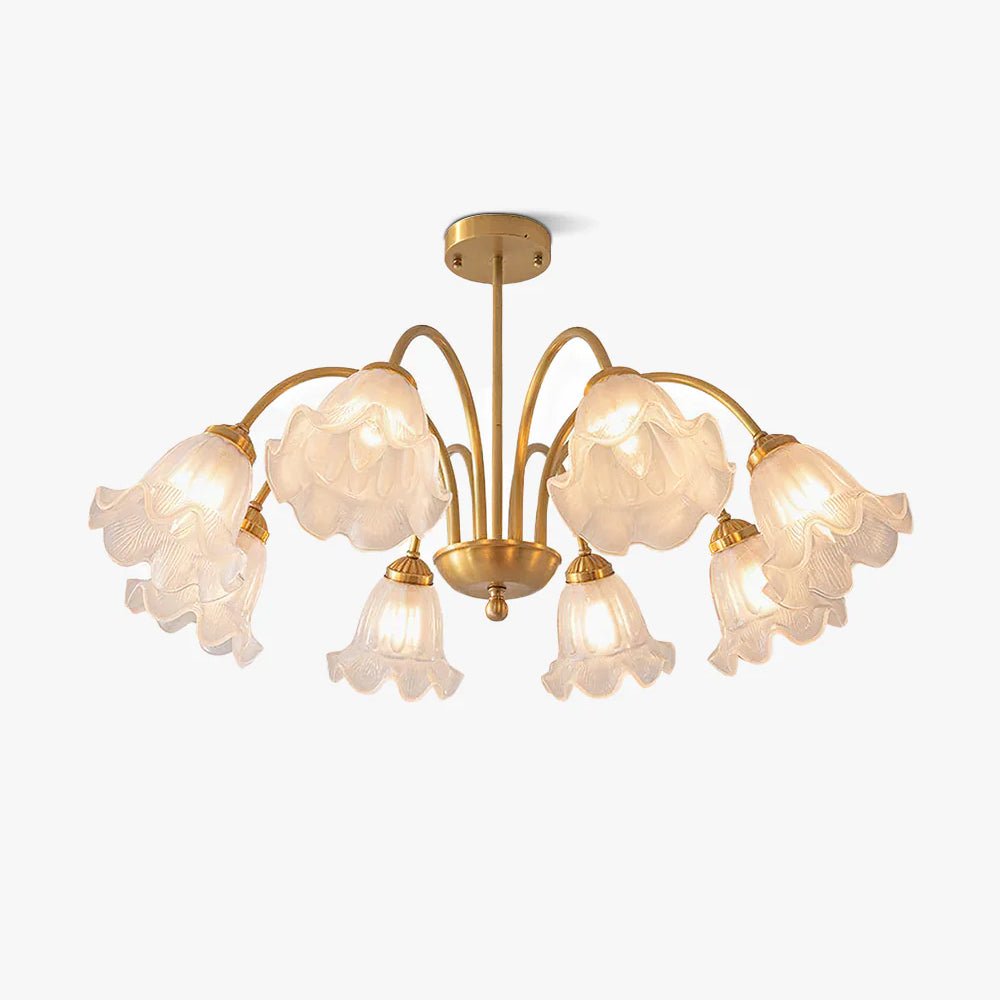 Elegant Lily Chandelier - Crystal Flower Ceiling Light Fixture for Dining Room, Bedroom & Living Room Decor | Modern Vintage Home Lighting Solution