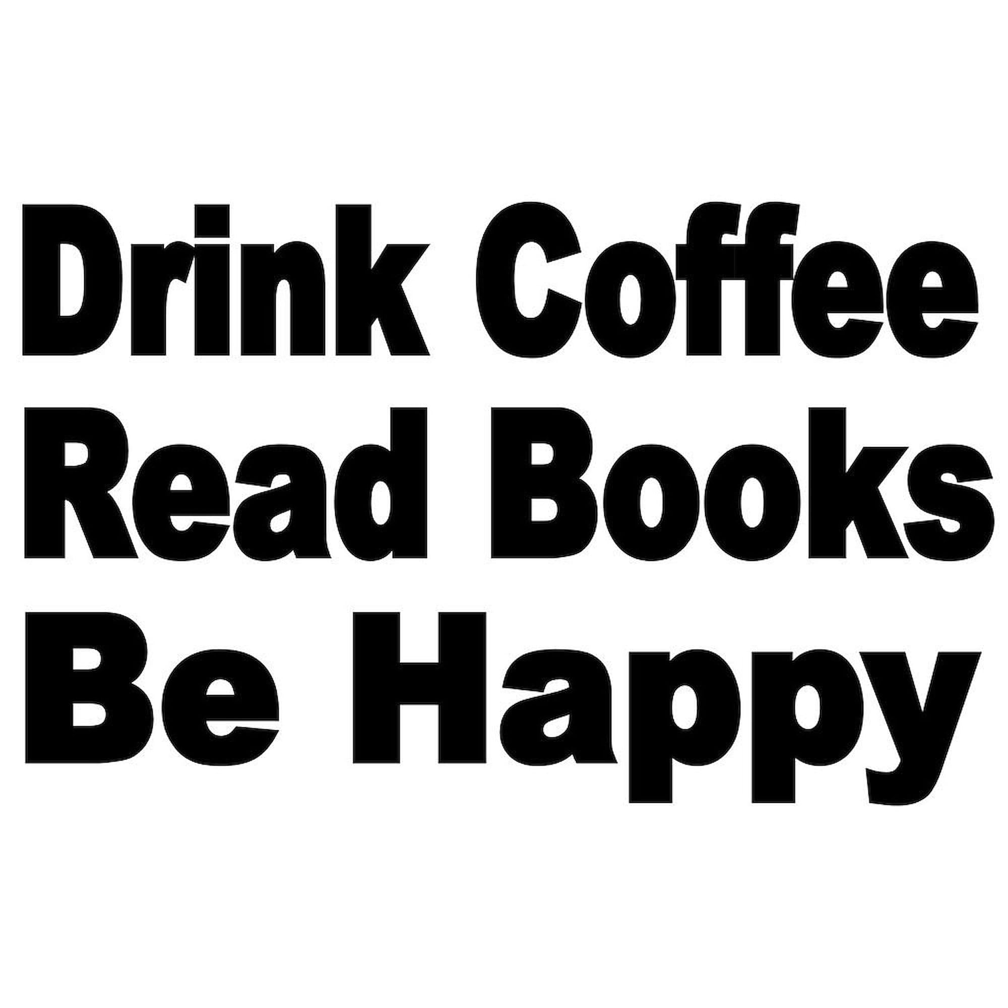 Drink Coffee Read Books Be Happy 2-Pack 20oz Ceramic Coffee Mugs - Large Oversized Mega Mugs for Coffee, Tea & Hot Beverages - Perfect for Book Lovers, Readers & Coffee Enthusiasts at Home or Office