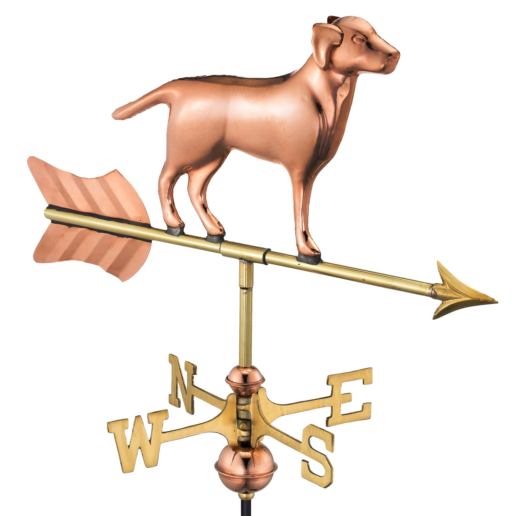 Labrador Retriever Weathervane for Garden - Decorative Metal Dog Sculpture Outdoor Wind Direction Indicator | Perfect for Backyard, Farmhouse, and Pet Lover's Garden Decor