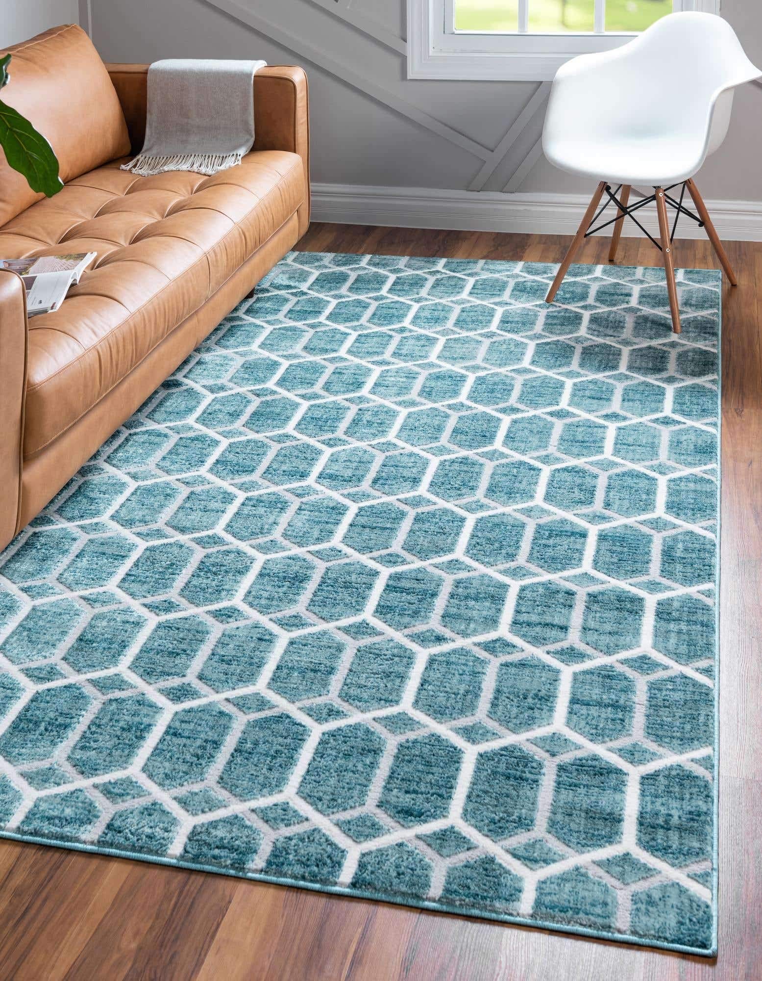 Unique Loom Matrix Trellis Collection Area Rug - 6'1