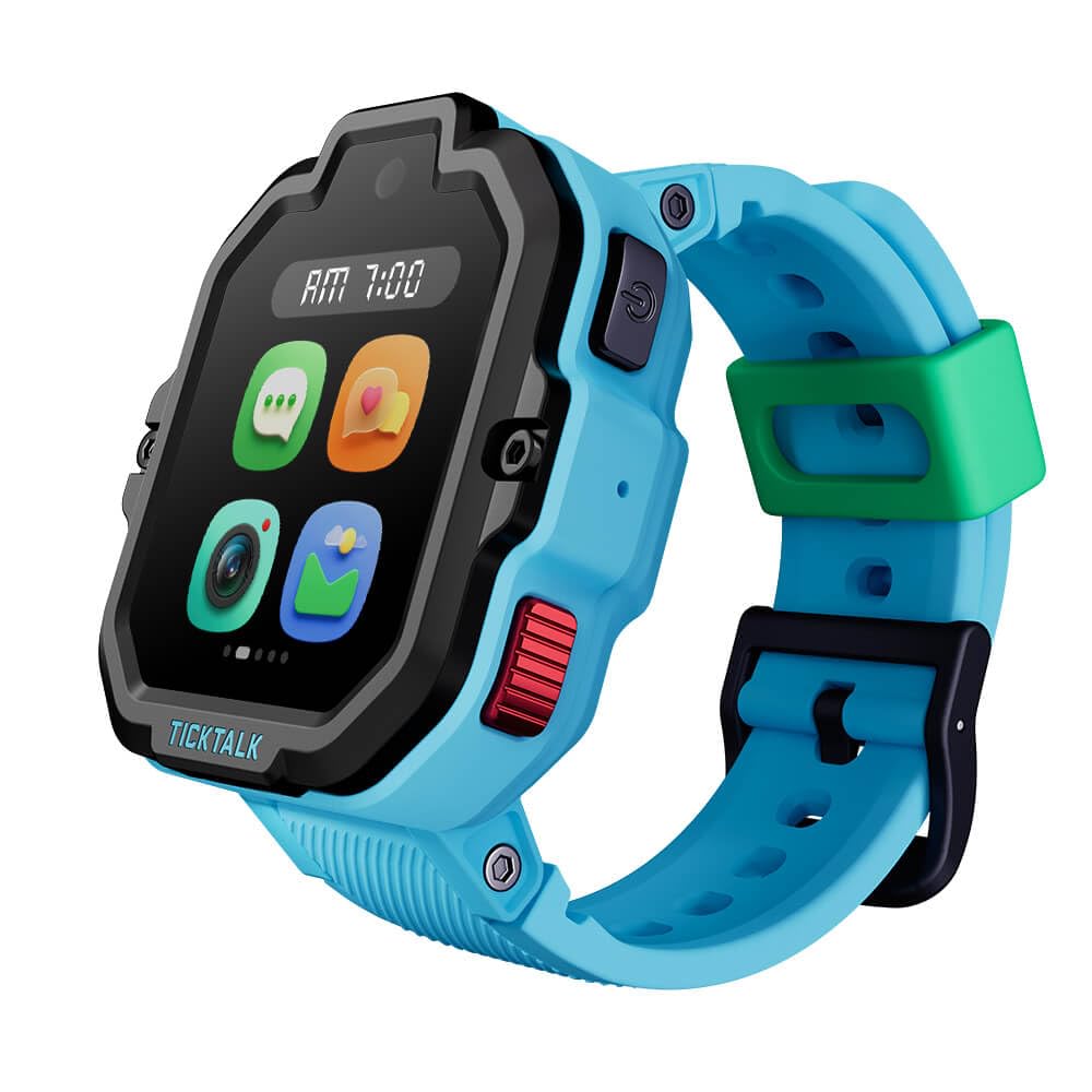 TickTalk 5 Kids Smart Watch with GPS Tracker & Video Calling - T-Mobile Compatible Cellular Smartwatch for Children Ages 3+ | Parent Control App, Power Base Bundle | Perfect for School, Playdates & Family Communication