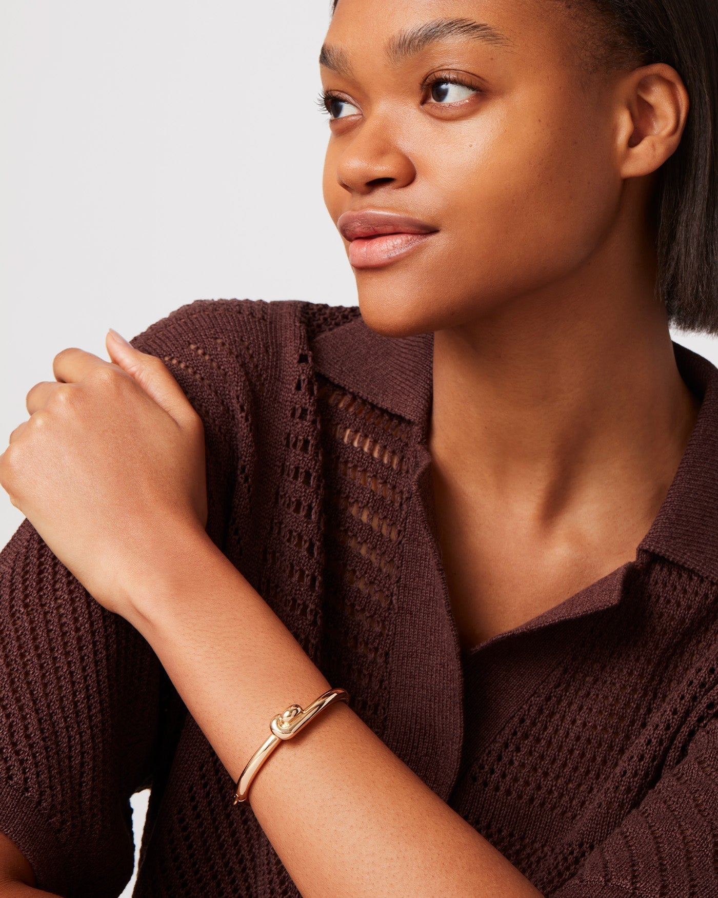 Maeve Gold Bangle Bracelet for Women - Elegant & Stylish Jewelry Gift for Birthday, Anniversary & Special Occasions