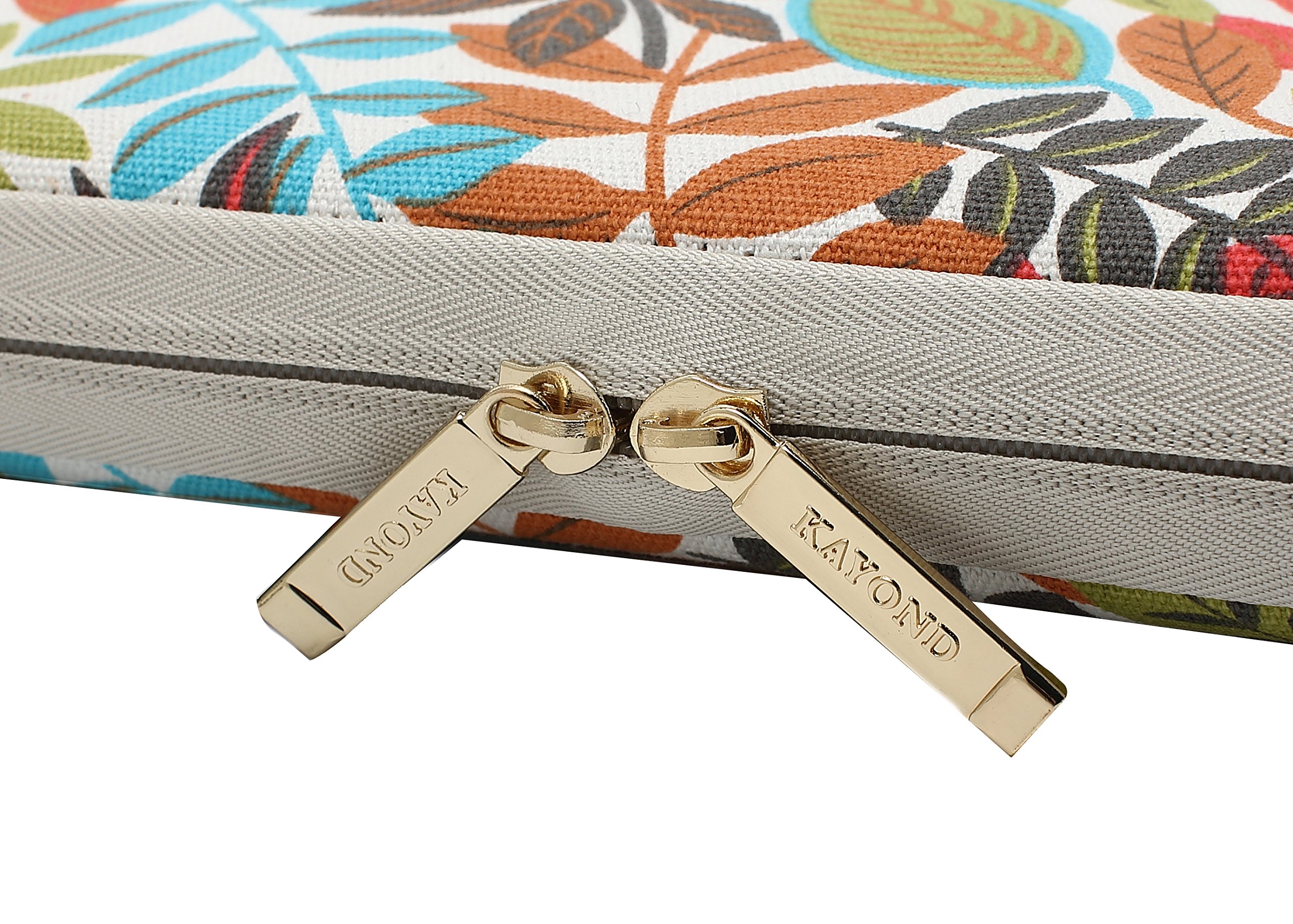KAYOND Waterproof 15-15.6 Inch Laptop Sleeve - Forest Pattern Canvas Case with Front Pocket for MacBook Pro 15.4, Dell, HP (White) | Perfect for Office, School & Travel Protection