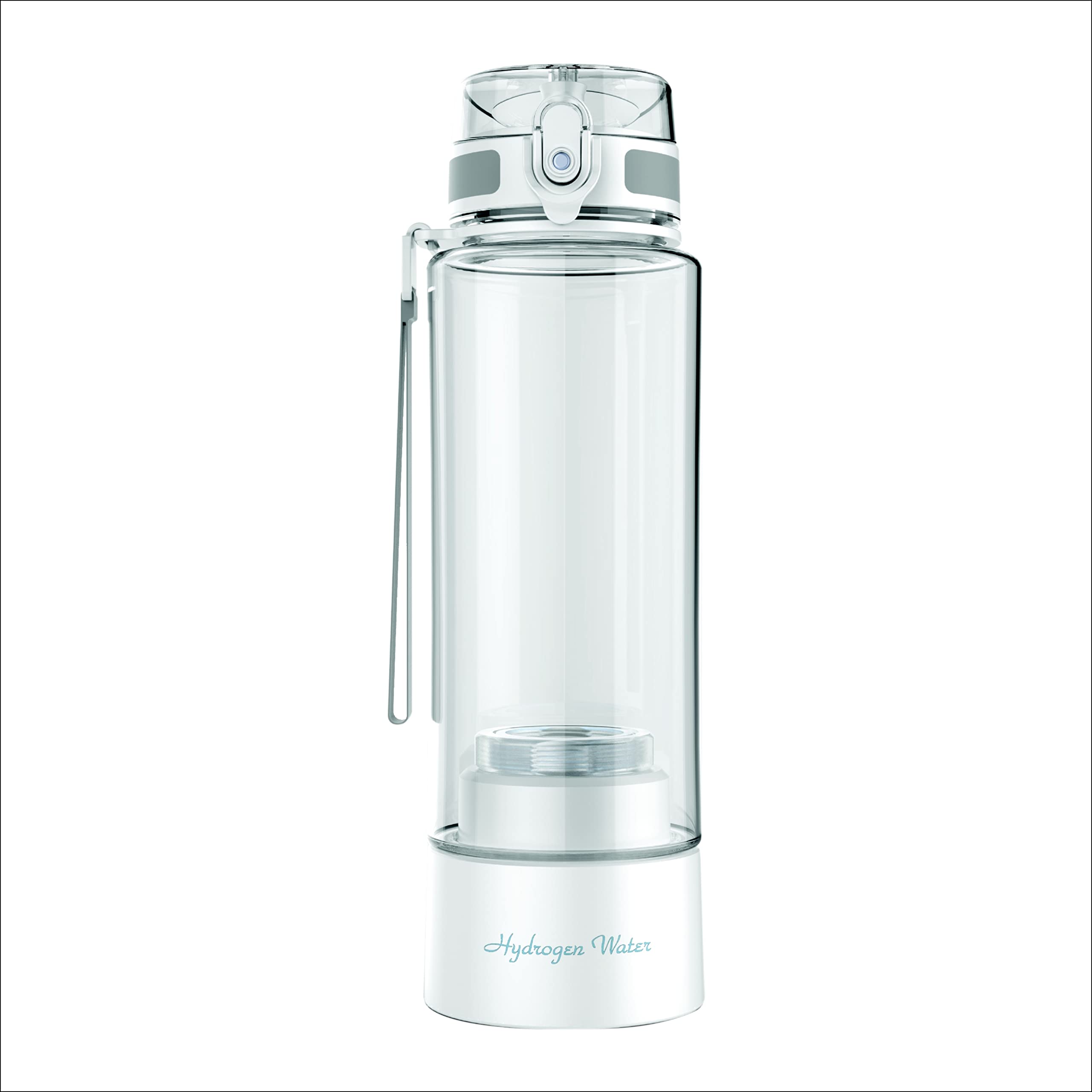 Hydrogen Rich Water Bottle Generator with PEM Membrane & SPE Technology | Portable 380ml Ionizer for Sports & Fitness | Self-Cleaning Function | White | Perfect for Gym, Hiking & Active Lifestyle