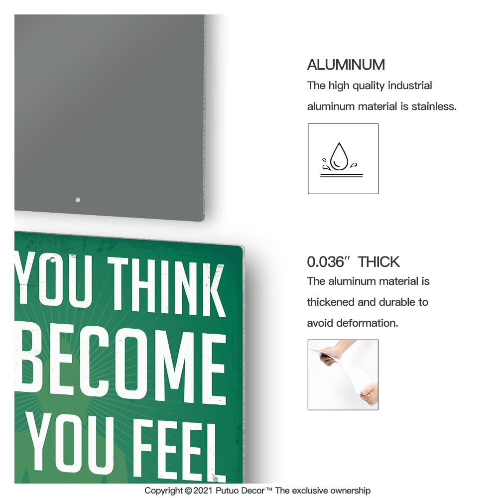 Buddha Wall Art - Zen Decor for Yoga & Meditation - 12x8 Inch Metal Sign