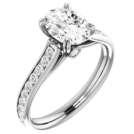 3 CT Oval Colorless Moissanite Engagement Ring Set for Women - Sterling Silver Wedding Bridal Set with Solitaire Prong, Anniversary & Promise Gift | Perfect for Proposals, Weddings & Special Occasions