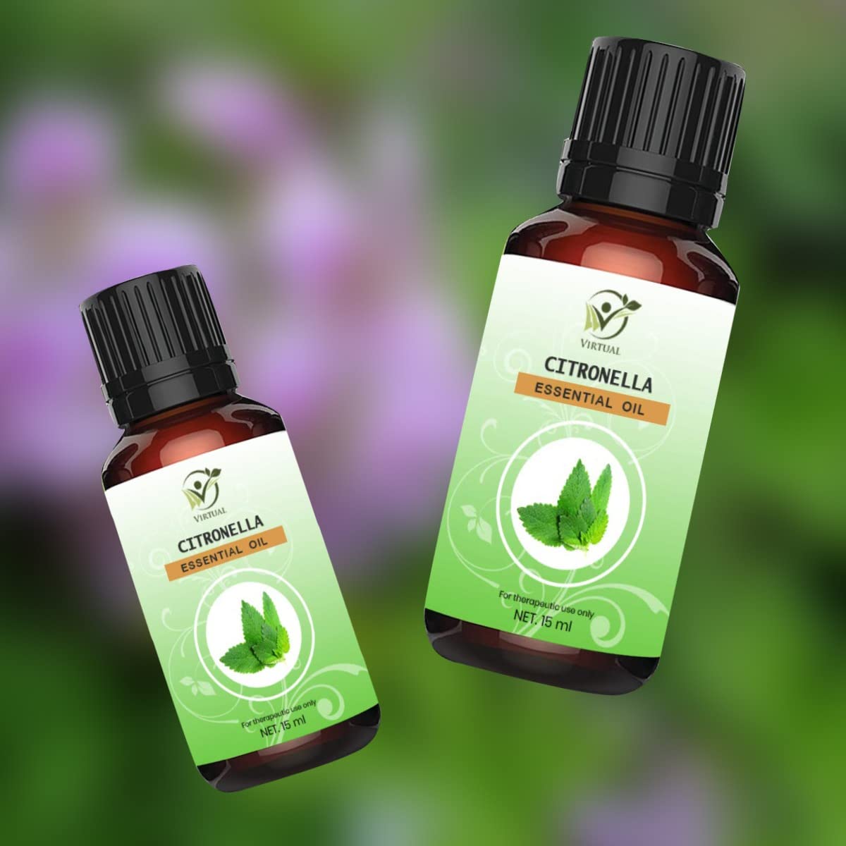 100% Pure & Natural Citronella Essential Oil for Hair & Skin Care - Mosquito Repellent & Aromatherapy - Refreshing Scent for Diffusers, Massage & Outdoor Activities