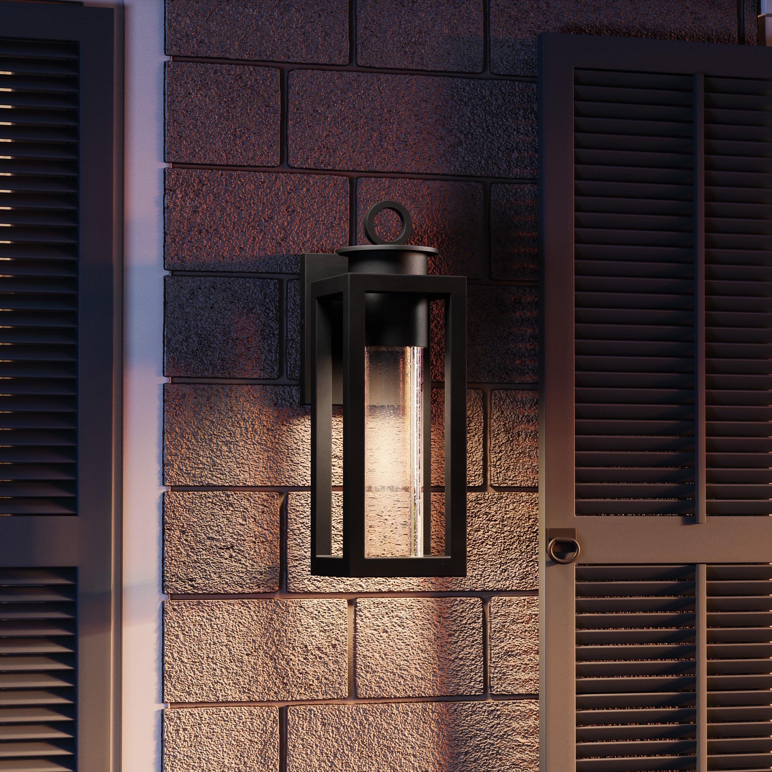 Quoizel Donegal 1-Light Matte Black Outdoor Wall Lantern - Weatherproof Exterior Lighting for Porch, Patio, Garden & Entryway