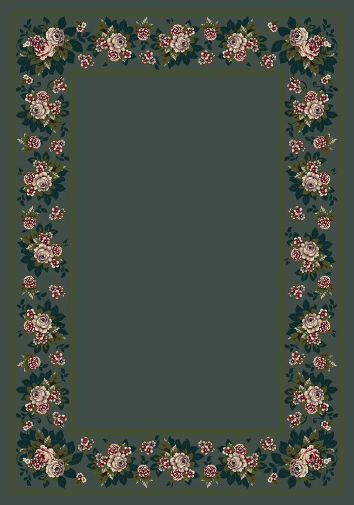 Floral Lace Aqua Runner Rug 2'4