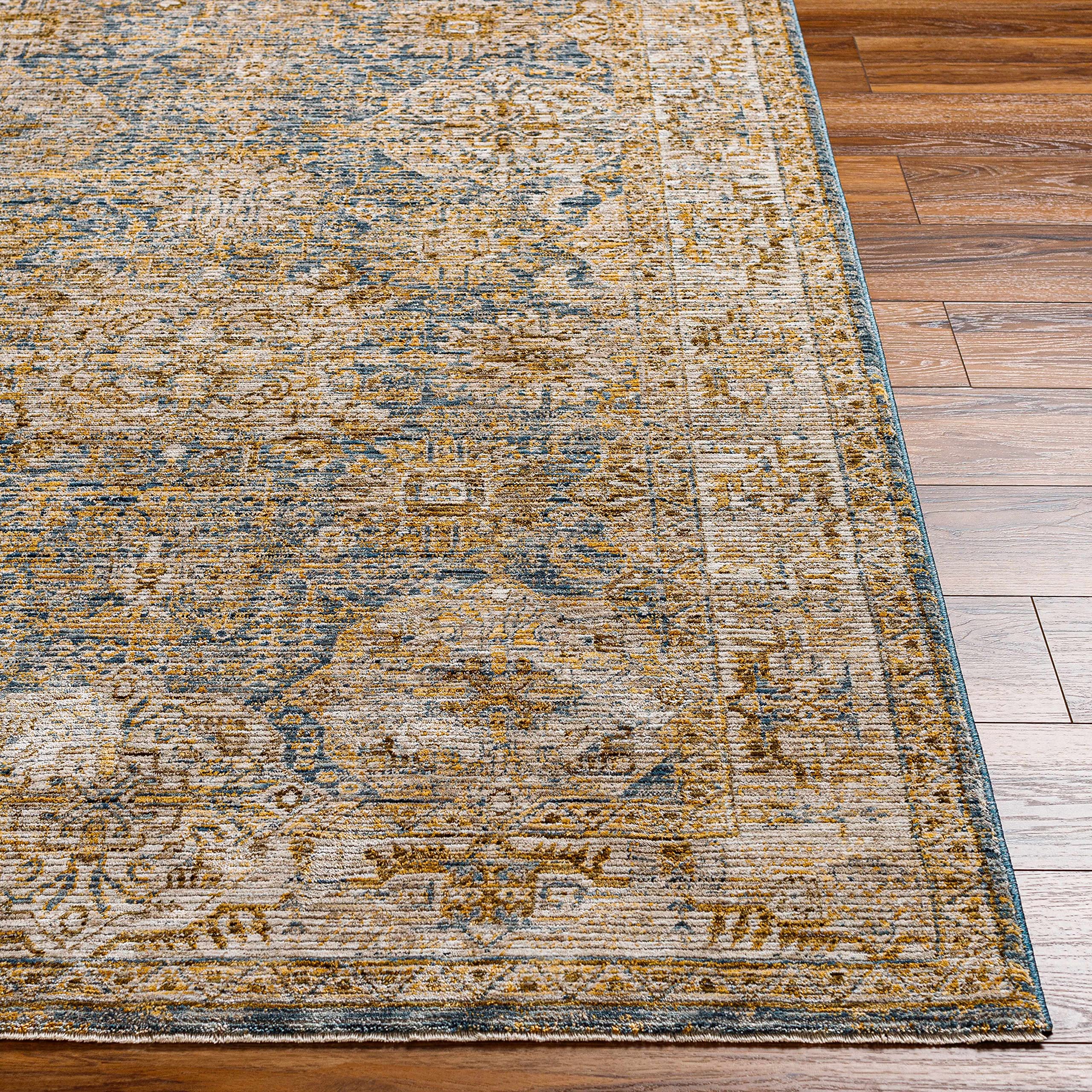 Hauteloom Ange Modern Area Rug for Living Room & Bedroom - Soft Plush Carpet in Brown, Gray, Beige - 9' x 12'2