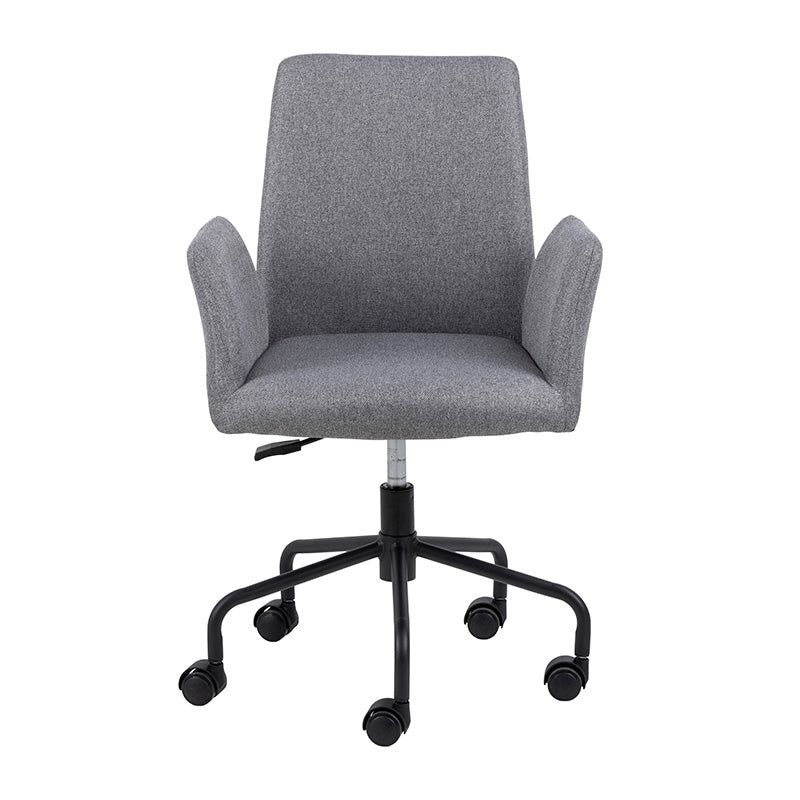 Ergonomic ISLA Office Chair - Light Grey & Black Mesh Back - Adjustable Height & Swivel - Perfect for Home Office, Gaming & Workspaces