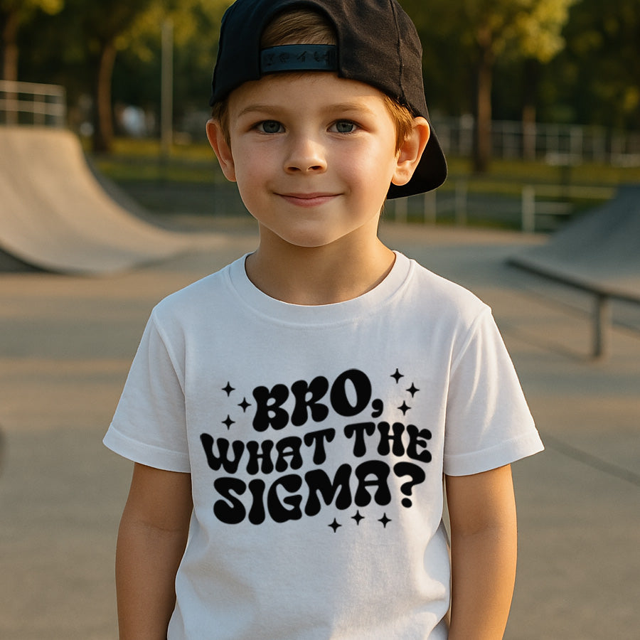 Bro What The Sigma T-Shirt - Funny Trendy Graphic Tee for Men - Perfect for Casual Wear, Street Style & Meme Lovers