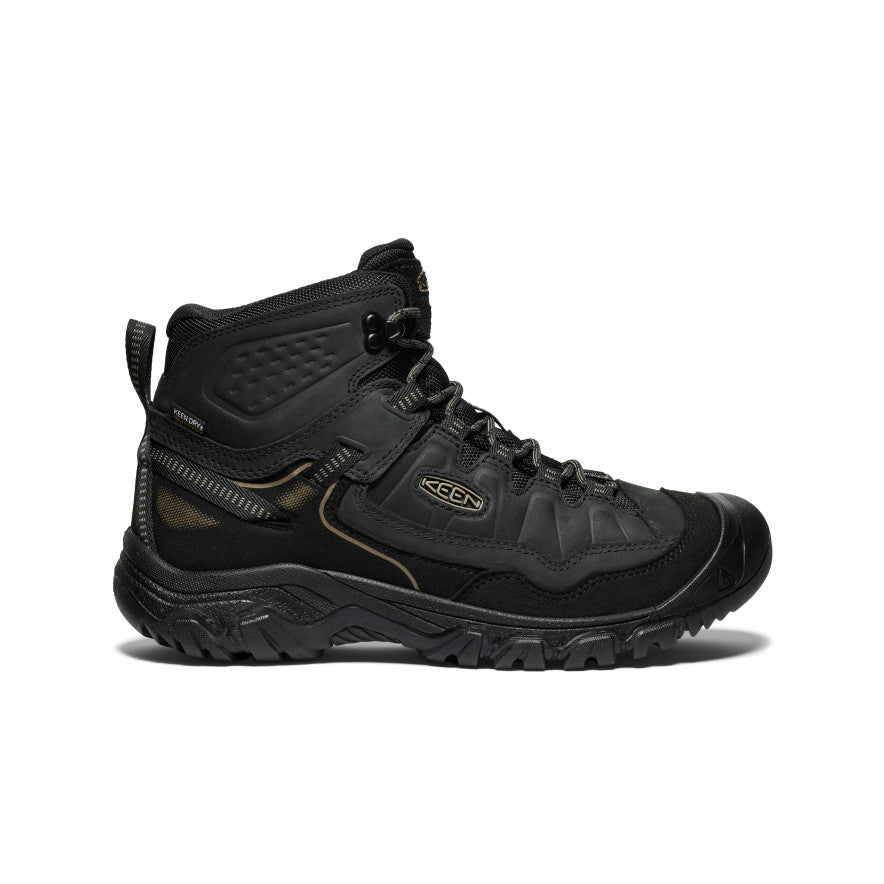 Men's KEEN Targhee IV Waterproof Hiking Boots - Triple Black | Lightweight & Durable Outdoor Shoes for Trail Walking, Camping & Backpacking