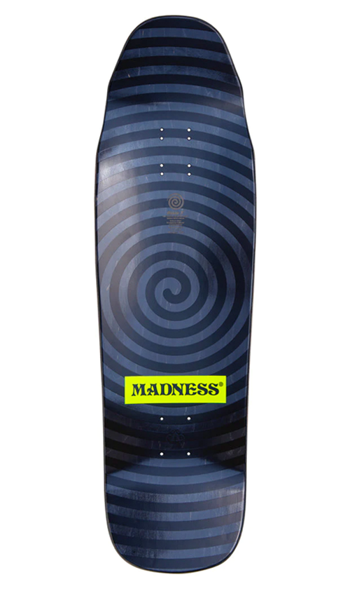 Madness Halftone Son R7 Skateboard Deck - Green Swirl Design - 9.5 Inch Professional Skateboard for Street & Park Riding