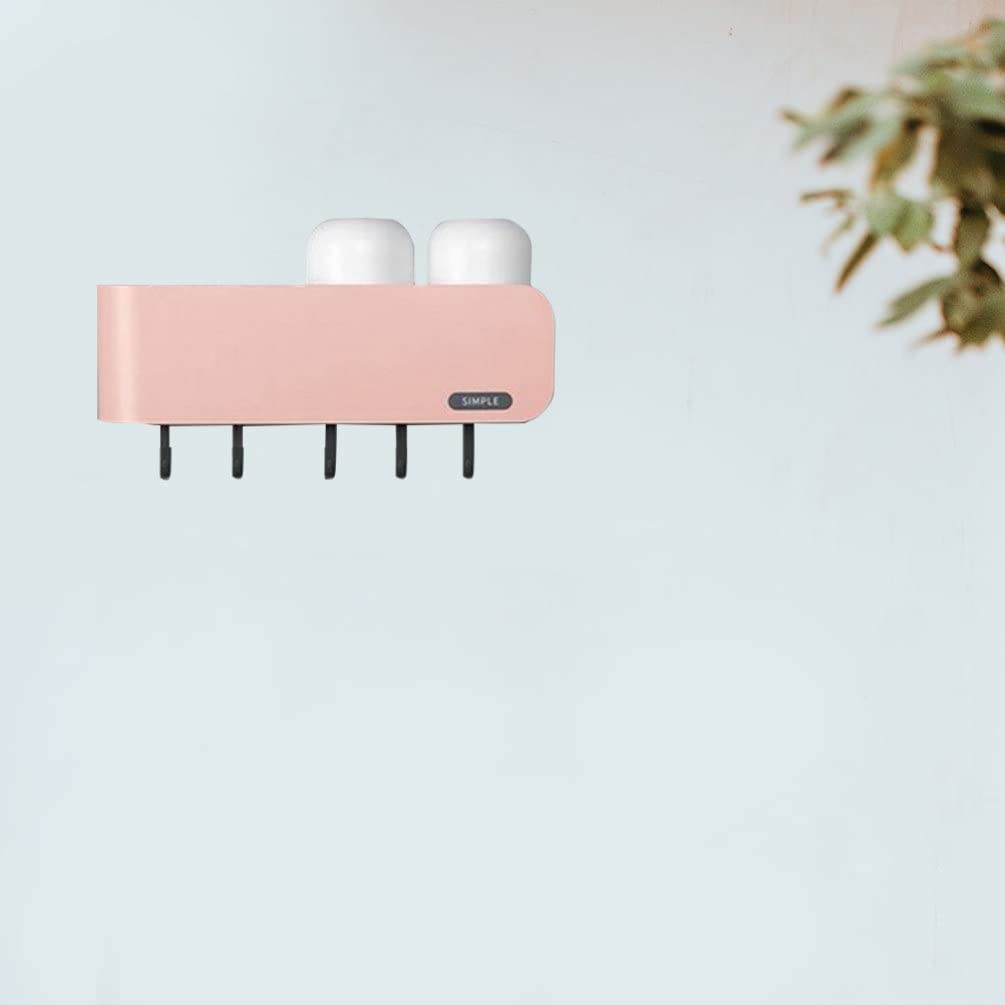 Zerodeko 1-Piece Heavy Duty Kitchen Wall Mounted Storage Rack - Space Saving Organizer for Plates, Towels & Keys - Perfect for Kitchen, Bathroom & Pantry Organization (Pink)
