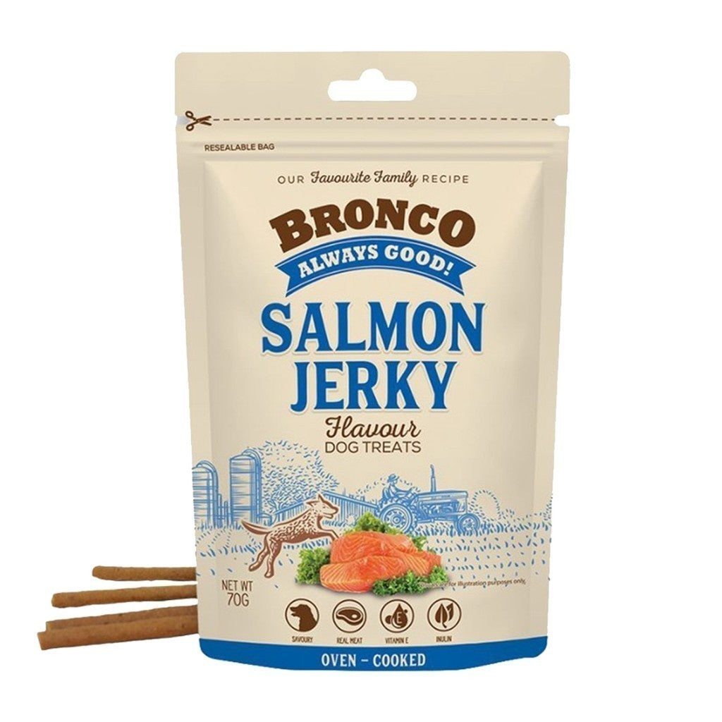 Bronco Jerky Dog Treats - 70g Healthy Snacks for Dogs in 6 Delicious Flavors: Banana, Blueberry, Grilled Beef, Melon, Milk | Perfect for Training Rewards & Daily Treats