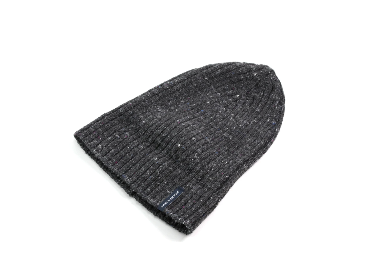 Chris Reeve Knives CRK 1083 Merino Wool Beanie Hat - Speckled Charcoal Gray for Outdoor Hiking & Winter Warmth