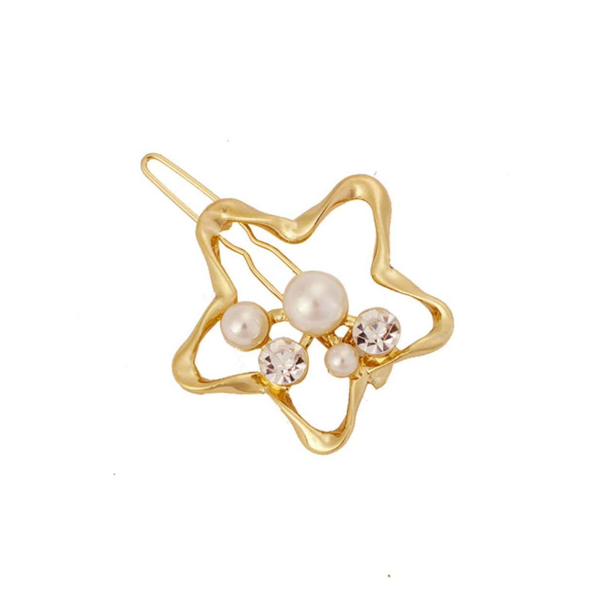 Beaupretty 6pcs Rhinestone Bow Hair Clips for Women & Girls - Pearl Hairpin Barrettes with Golden Modeling Issue Card - Perfect for Weddings, Parties & Daily Hair Accessories