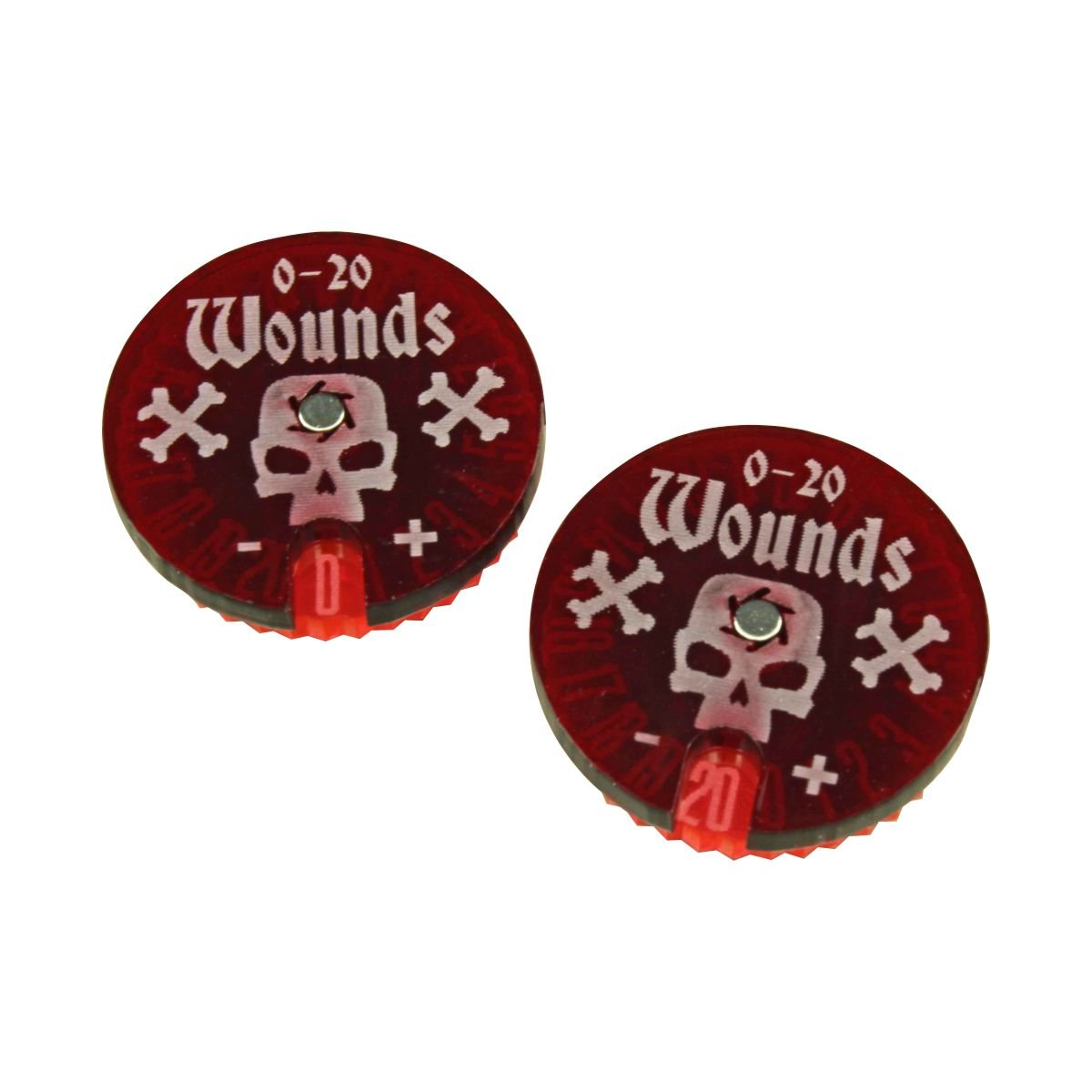 LITKO Magnetic Wound Dials 0-20 for RPG & Card Games - Health Tracker for Tabletop Gaming