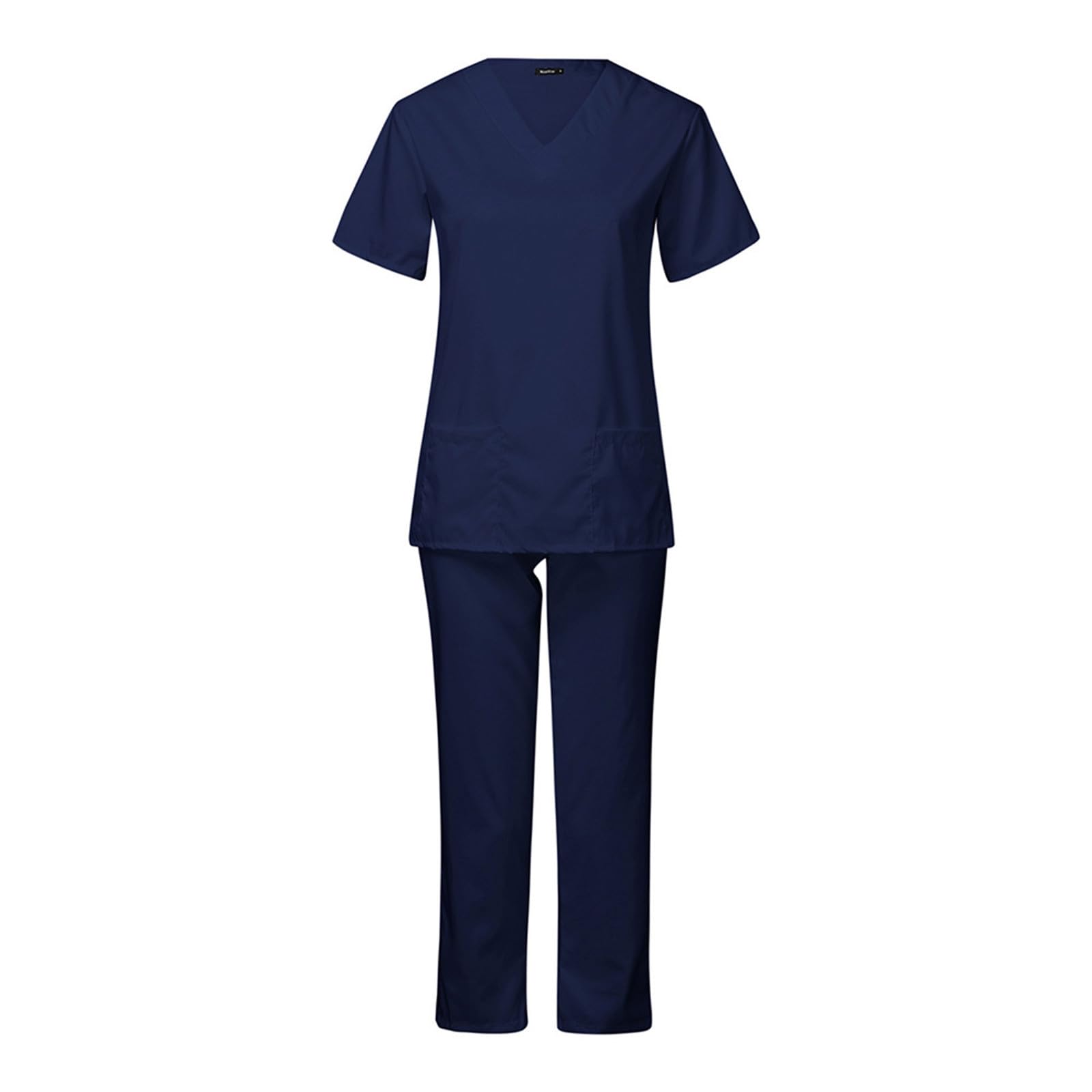 Women's 2-Piece Scrub Sets - V-Neck Tops & Long Pants for Nurses & Summer Wear