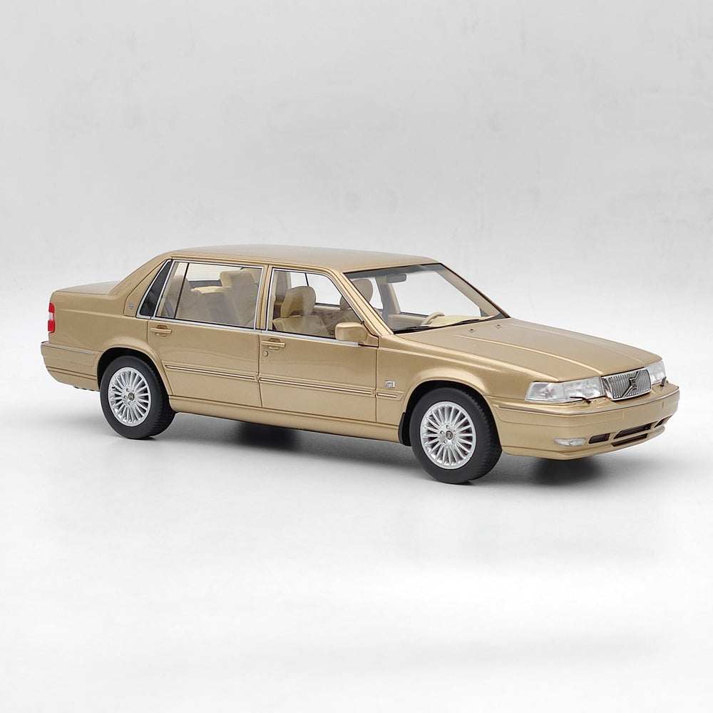 1/18 Scale Volvo S90 Royal Level 3 1998 Gold Resin Model Car - Collectible Toy Car for Adults, Diecast Vehicle Display, Gift for Car Enthusiasts | Perfect for Home Decor, Office Display, and Collector Showcase