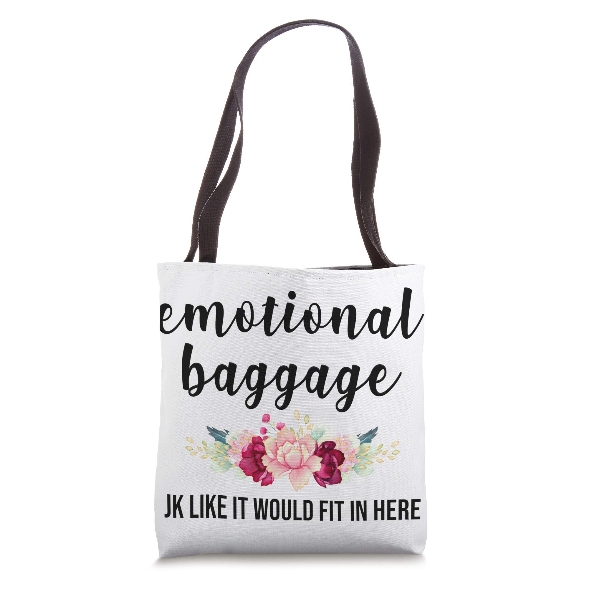 Funny Emotional Baggage Tote Bag for Women - Large Weekender Floral Print Travel Bag - Perfect for Travel, Gym, Beach & Everyday Use