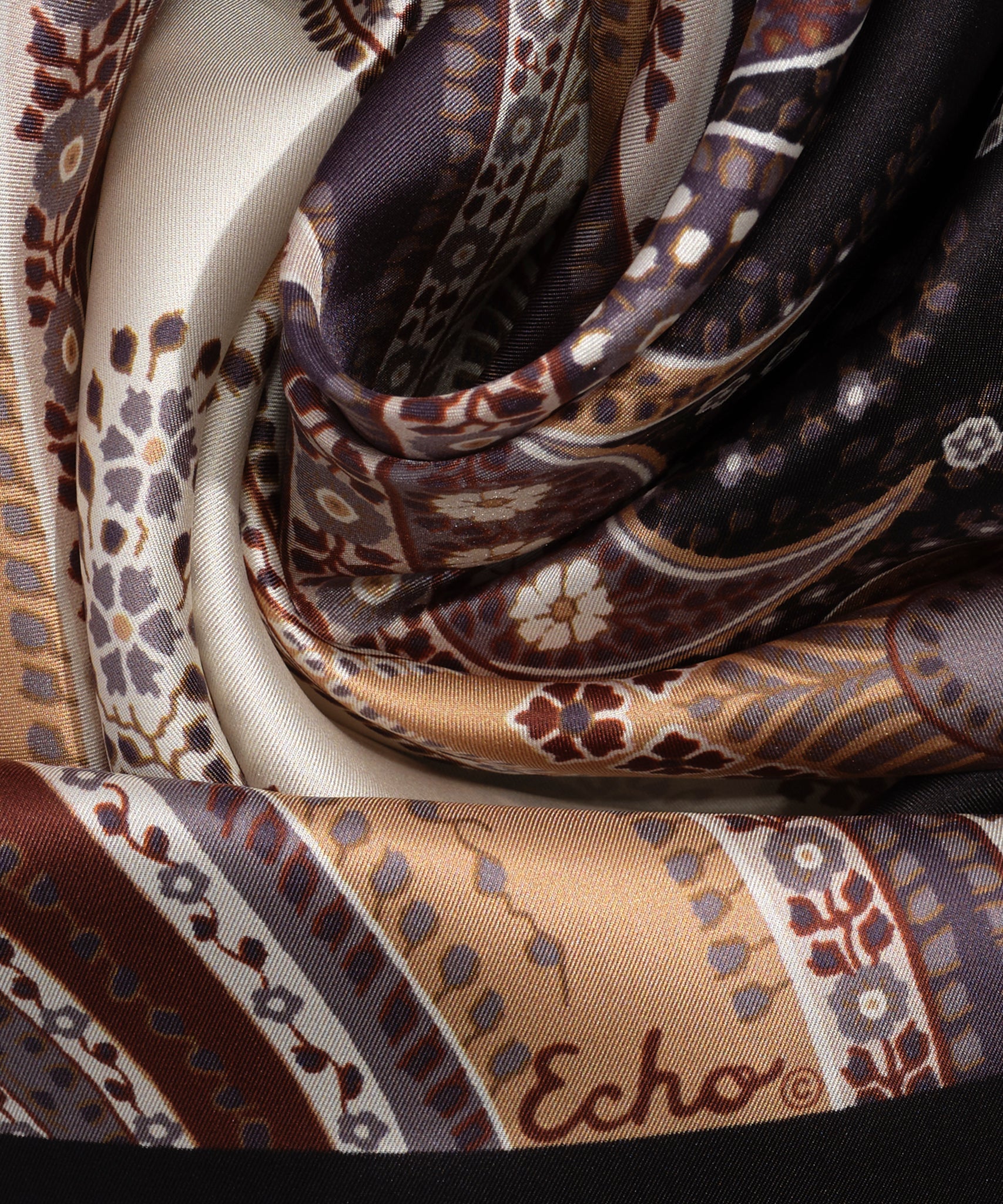 Parlor Paisley 35 Silk Square Scarf - Luxury Fashion Accessory for Women, Elegant Head Wrap & Neck Scarf - Perfect for Parties, Weddings & Office Wear