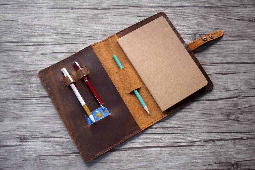 Personalized Leather Journal Cover - Custom Notebook Case for Women & Men - Perfect for Travel, Work & Daily Writing