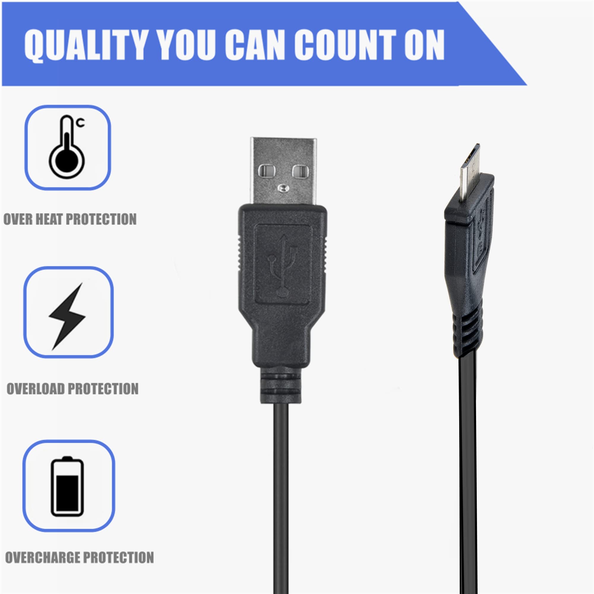 6ft USB Charging Cable for Echo Auto Smart Speaker | Fast Charging Cord Compatible with Alexa Car Accessories | Perfect for Road Trips & Hands-Free Driving