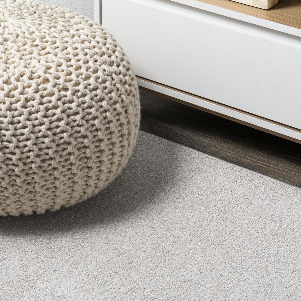 Soft Haze Solid Low Pile Area Rug in Ivory - Perfect for Living Room, Bedroom & Nursery Decor
