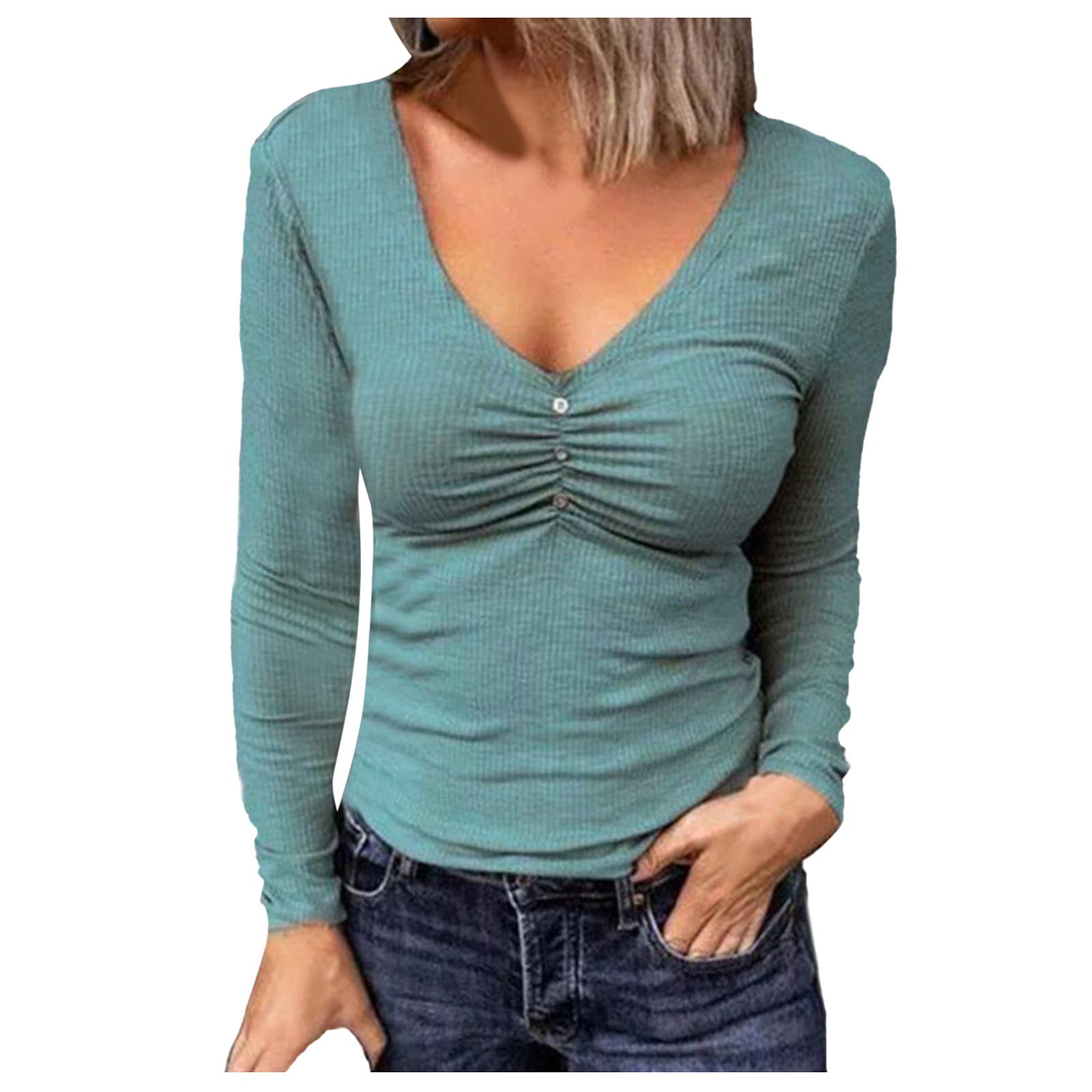 Plus Size White Blouse for Women - Long Sleeve Loose Tunic Top with Side Split | Casual Fall & Summer Tops | Perfect for Office Wear, Date Nights & Everyday Outfits