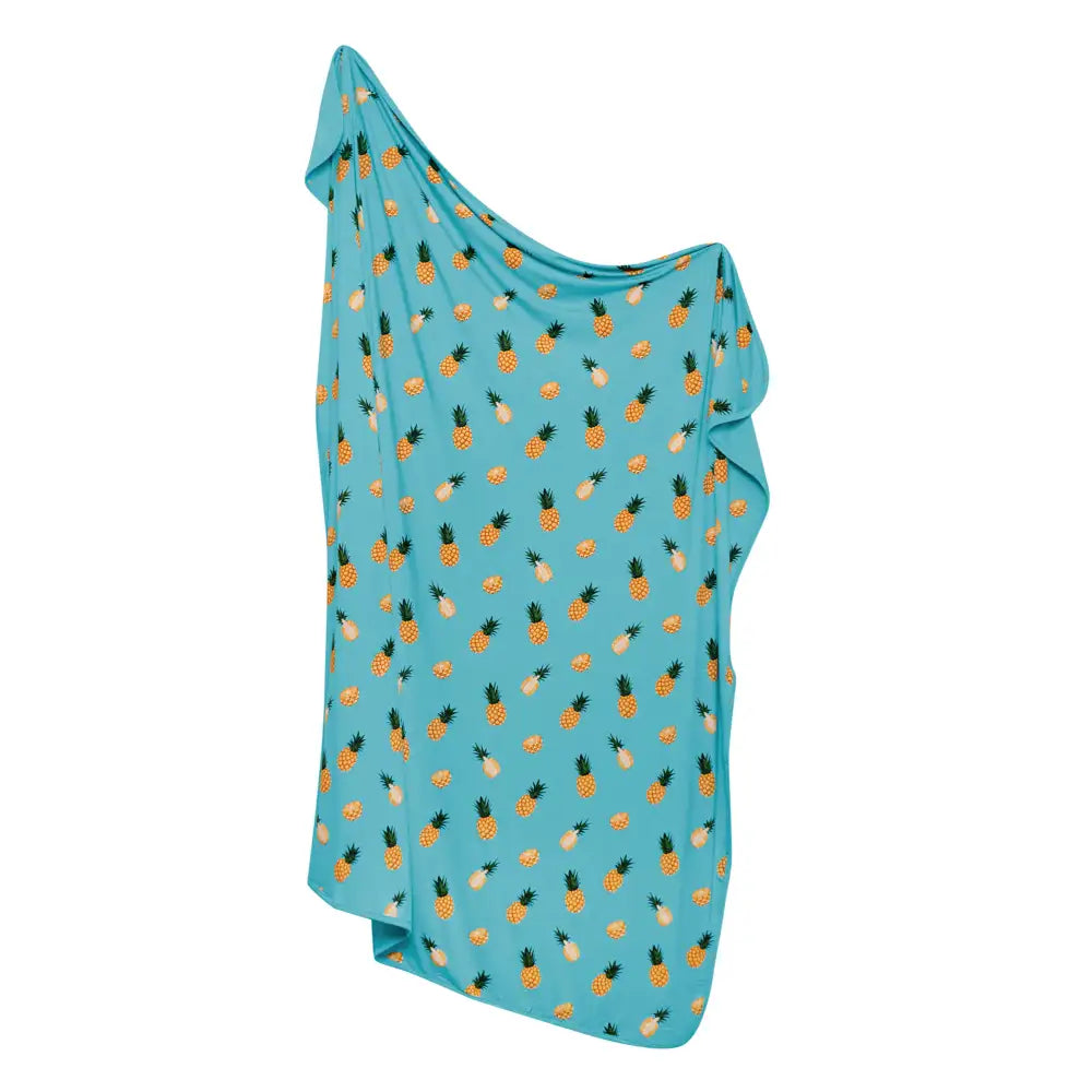 Kyte Baby Swaddle Blanket - Soft Organic Cotton Newborn Swaddle Wrap for Boys & Girls (Pineapple Print) - Perfect for Nursery, Baby Shower Gifts & Sleep Training