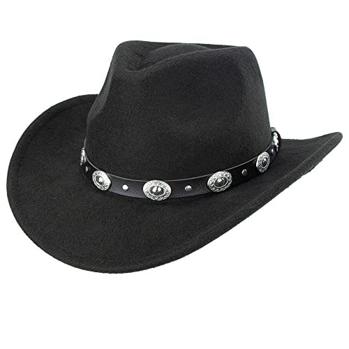 Black-round Metal Buckle Belt