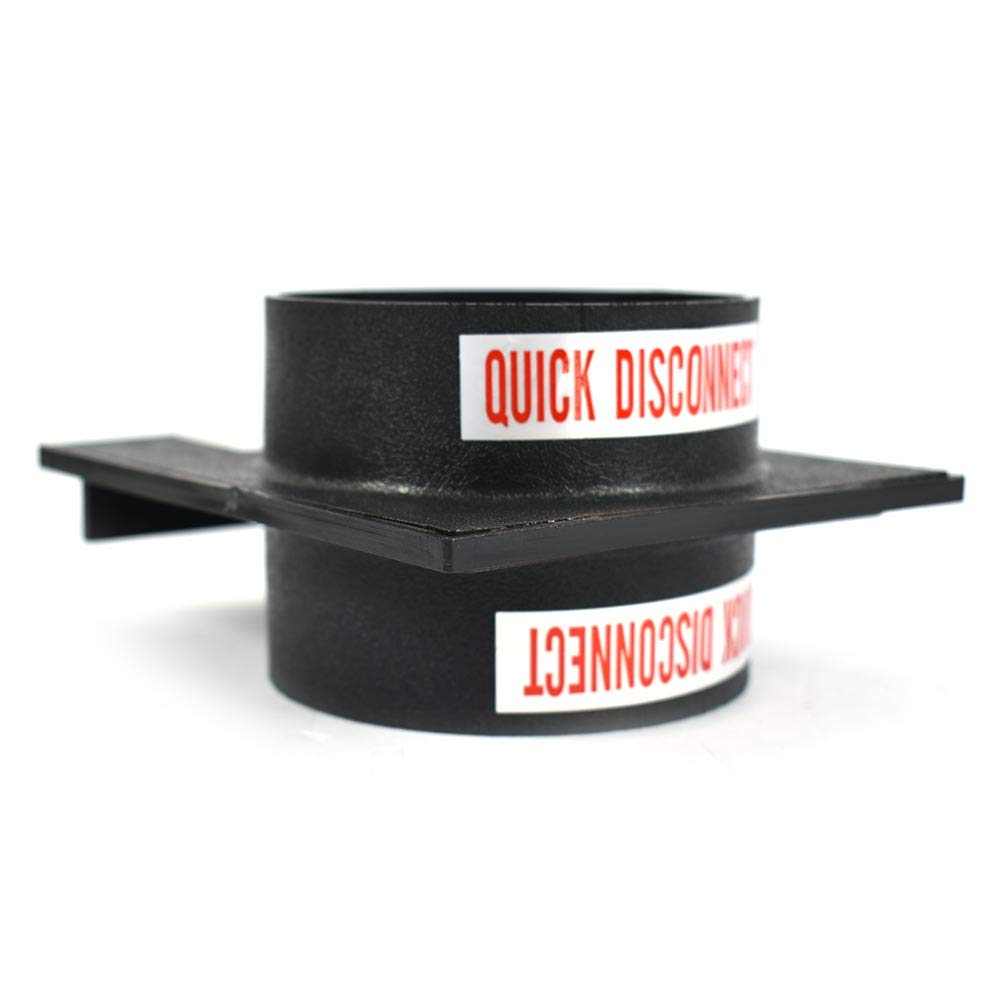 4-Inch Plastic Quick Couple Blast Gate for Dust Collector - Heavy Duty Vacuum Hose Connector for Woodworking, Dust Collection System & Workshop Tools