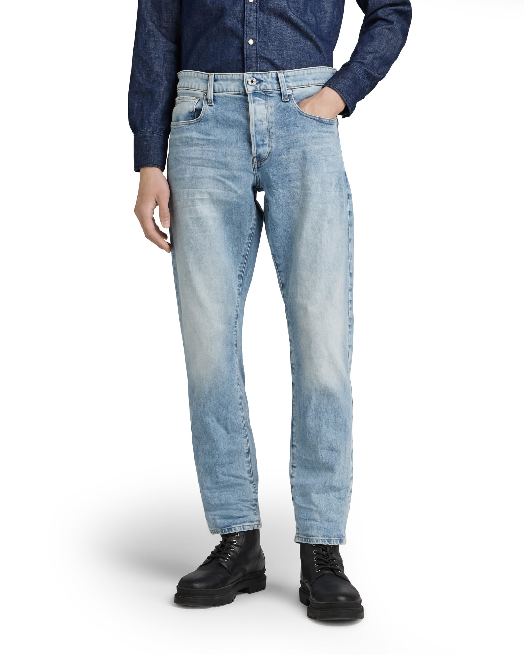 G-Star Raw Men's 3301 Tapered Fit Jeans - Stretch Denim Pants for Casual Wear & Everyday Comfort | Perfect for Work, Travel & Night Out