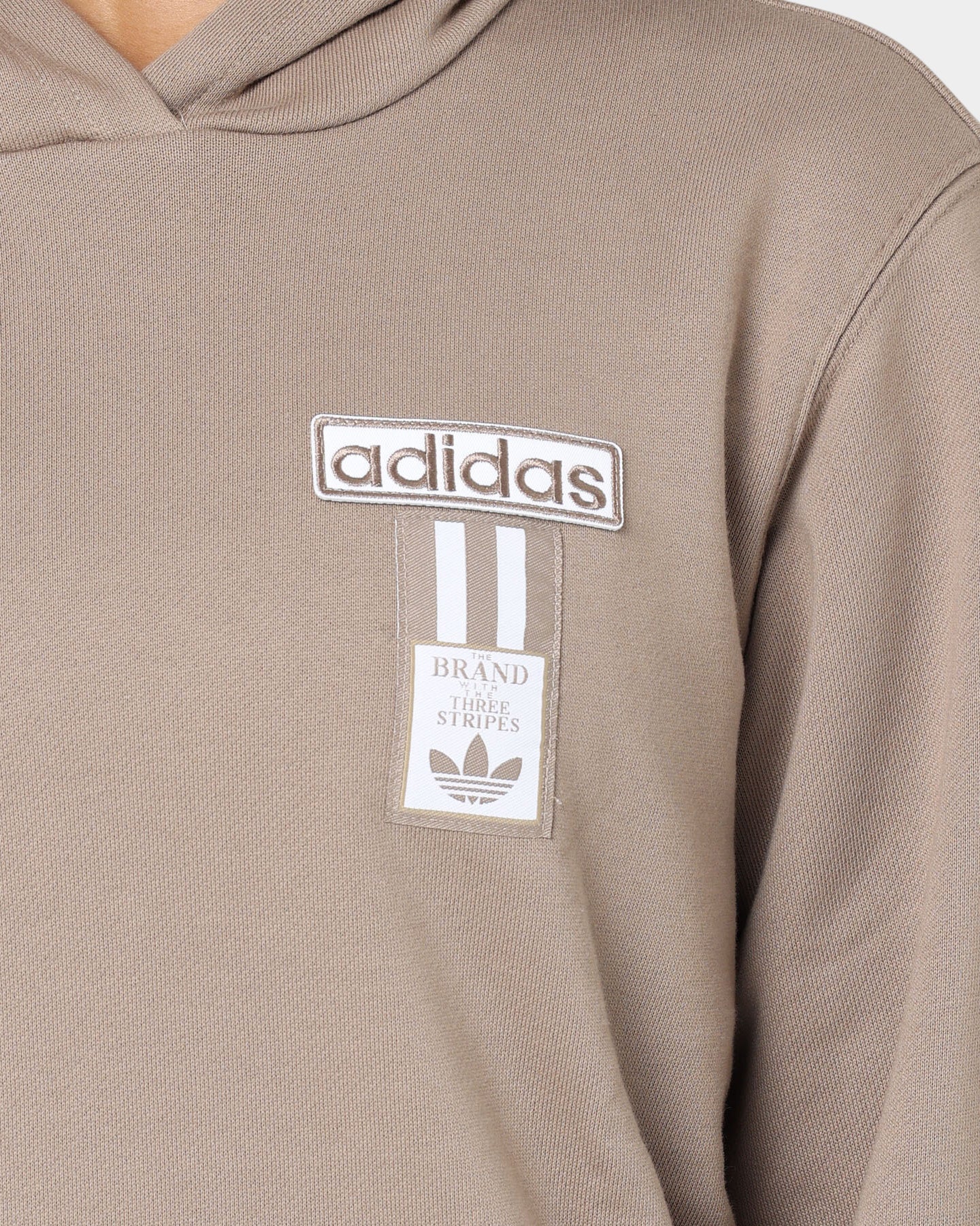 Adidas Women's Adibreak Hoodie - Brown/Beige | Comfortable Fleece Pullover for Casual Wear, Gym & Street Style | Perfect for Running, Yoga & Everyday Outfits