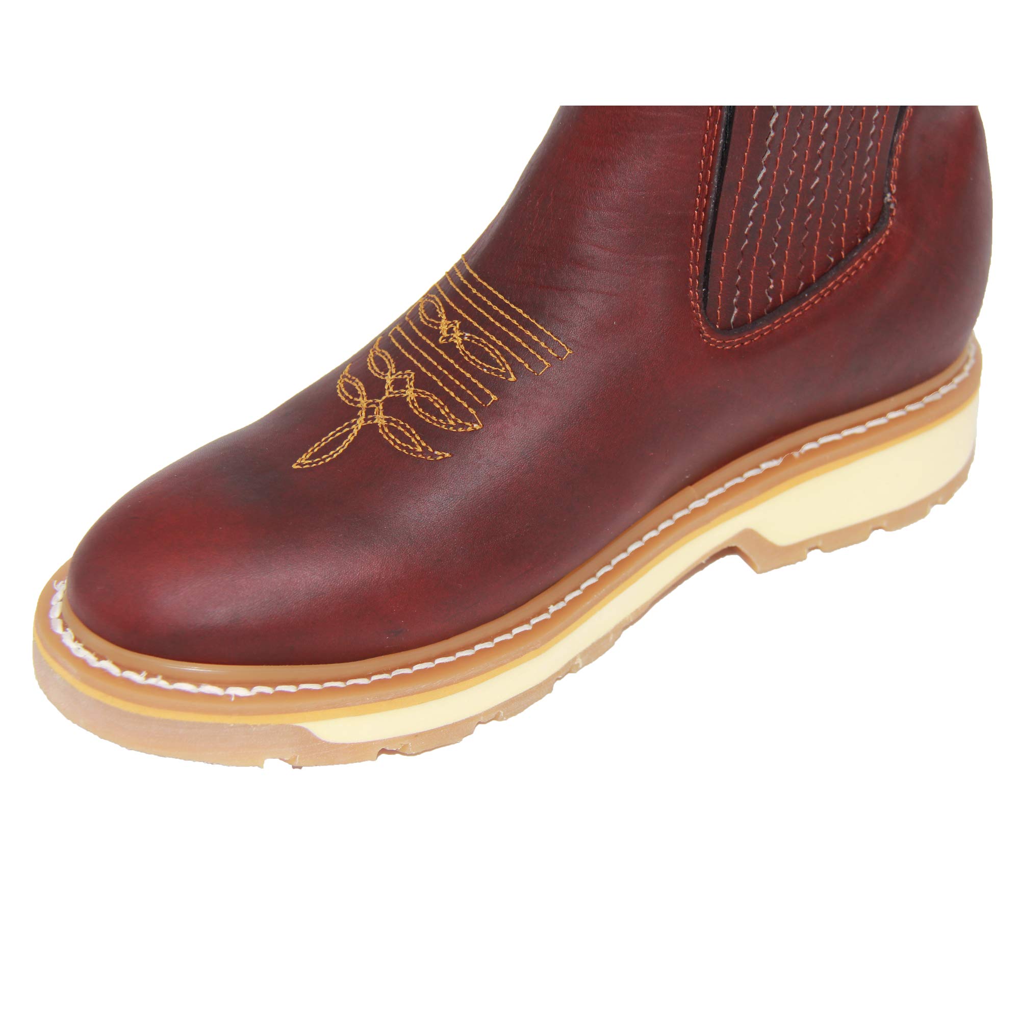Men's Western Cowboy Boots - Leather Short Ankle Rodeo Work Boots with Soft Toe | Durable & Comfortable for Ranch Work, Country Dancing & Casual Wear