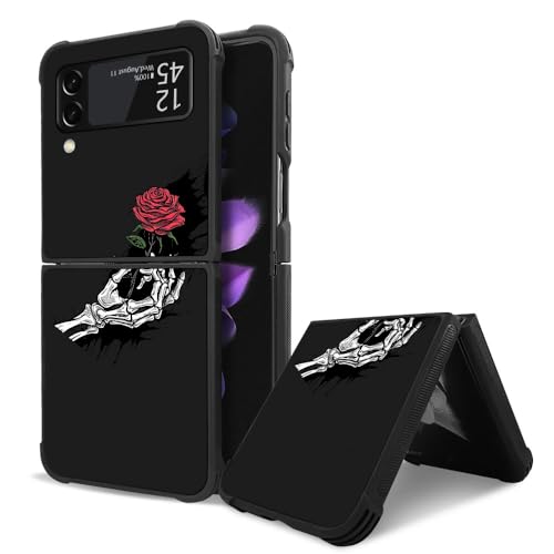 Skull Hand Holding Rose