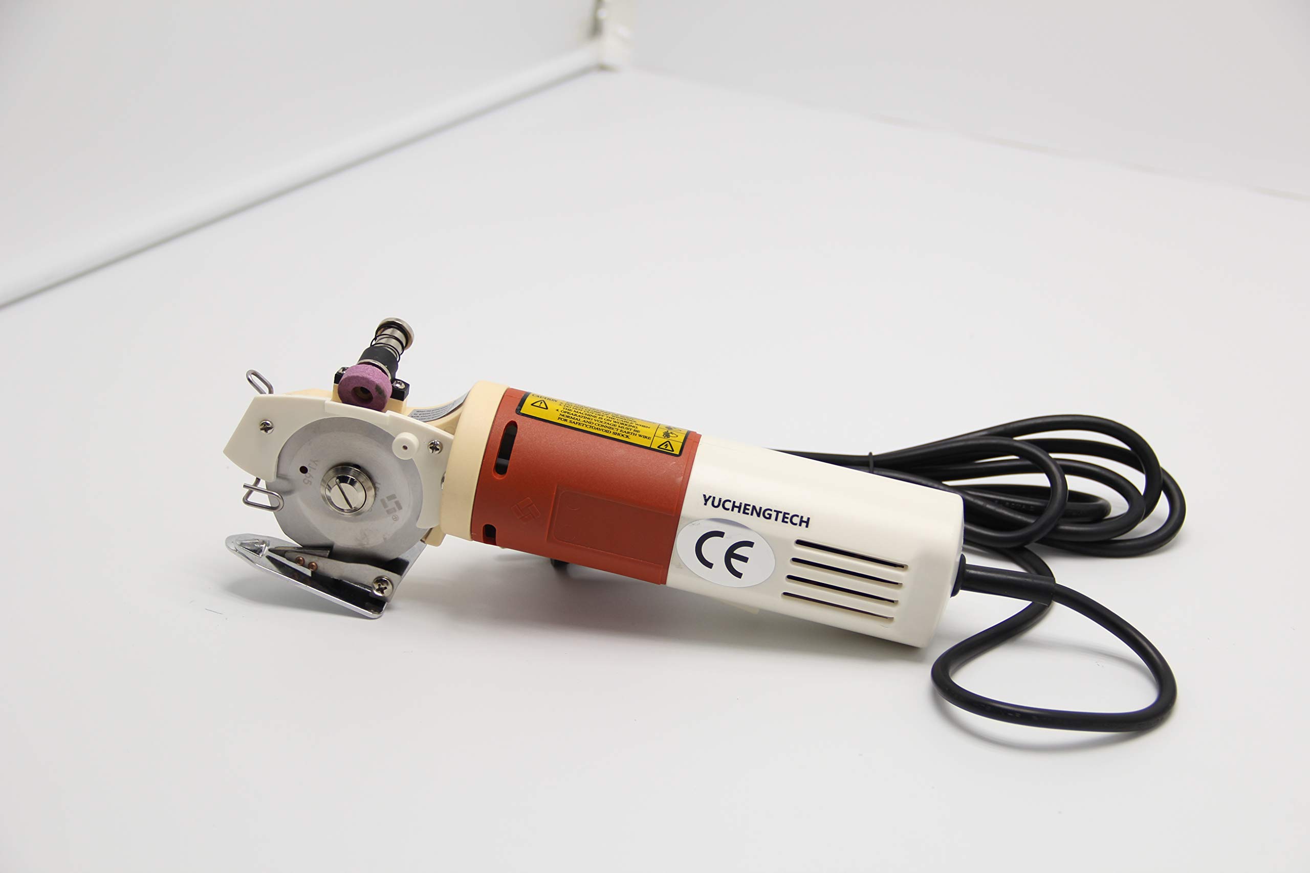 YUCHENGTECH YJ-65 Electric Rotary Fabric Cutting Machine - Round Knife Cloth Cutter with CE Certification (110V) - Perfect for Quilting, Sewing & Upholstery Projects