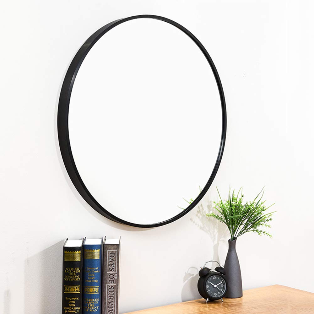 24 Inch Gold Round Wall Mirror - Large Circle Vanity Mirror for Bathroom, Living Room & Entryway - Rustic Home Decor Accent Mirror for Bedroom, Dining Room & Hallway