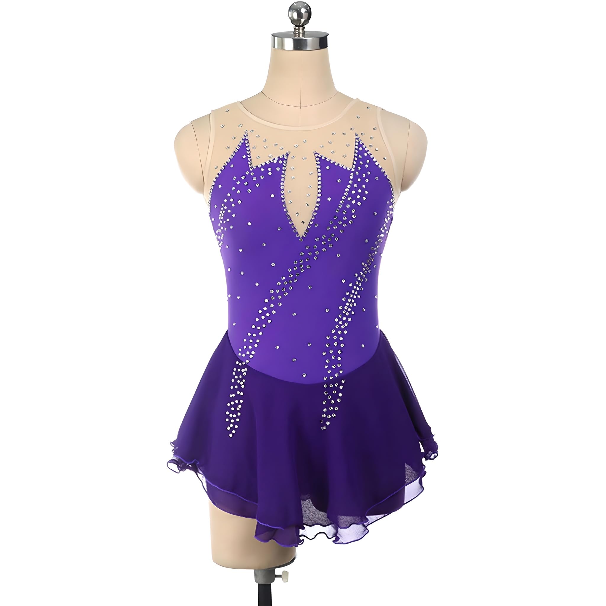 Girls Figure Skating Dress - Elegant Ice Skating Skirt for Women & Teens - Perfect for Competitions, Performances & Practice