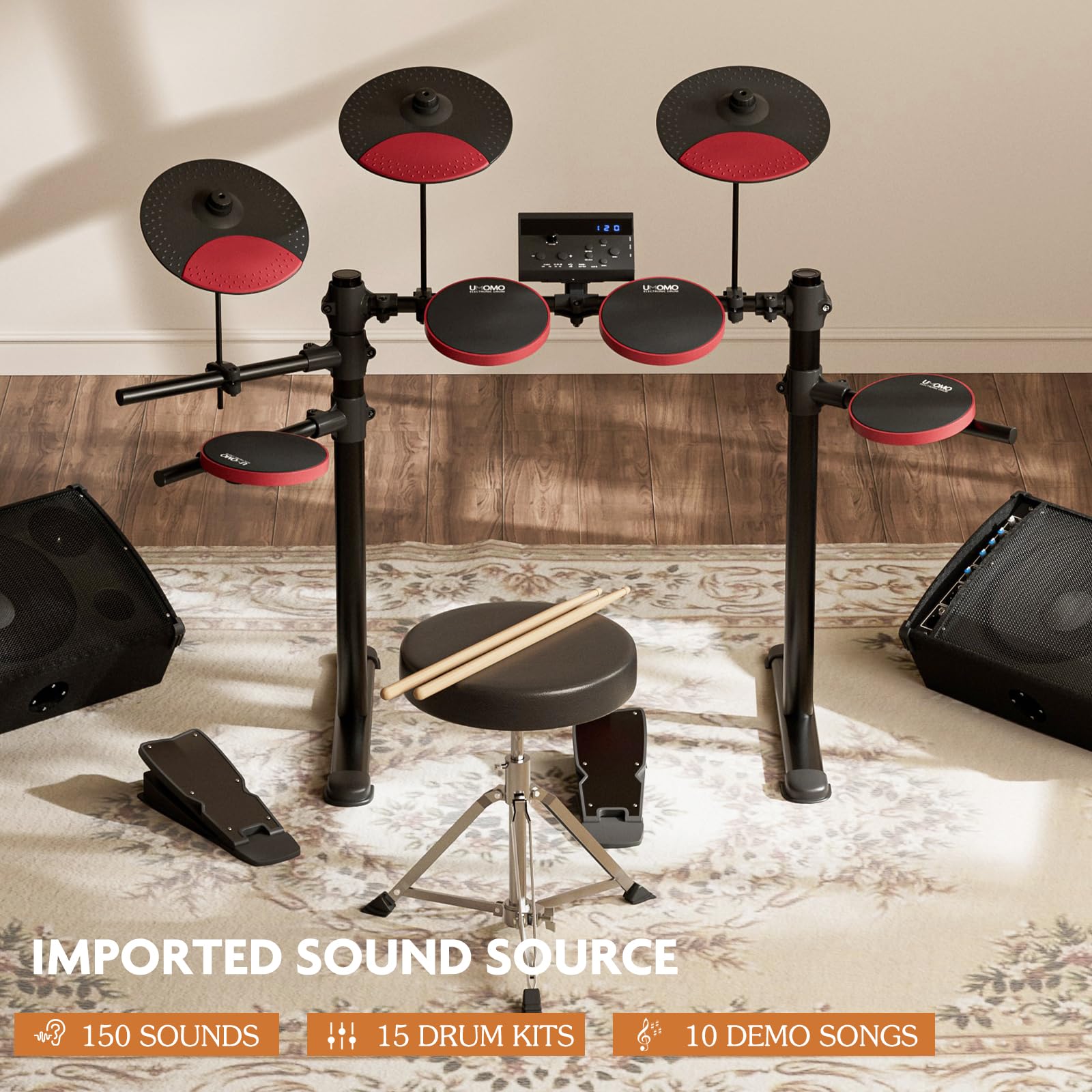 UMOMO Electric Drum Kit with 10