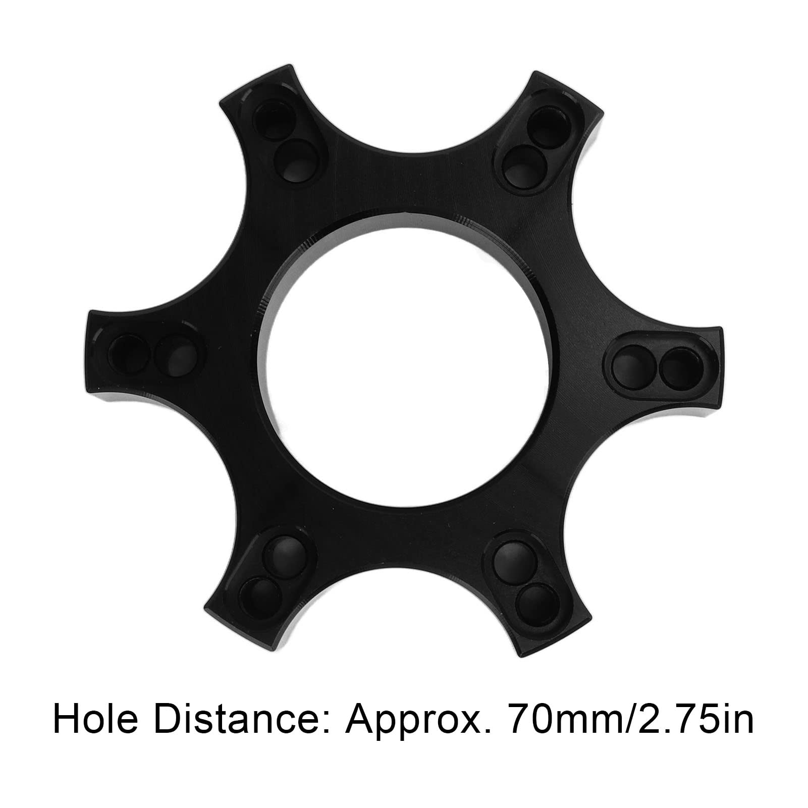Aramox Black 70mm Steering Wheel Adapter for Thrustmaster T300RS - Compatible with 13-14 Inch Wheels (Model SW-1056) - Perfect for Racing Simulators & Gaming Setups
