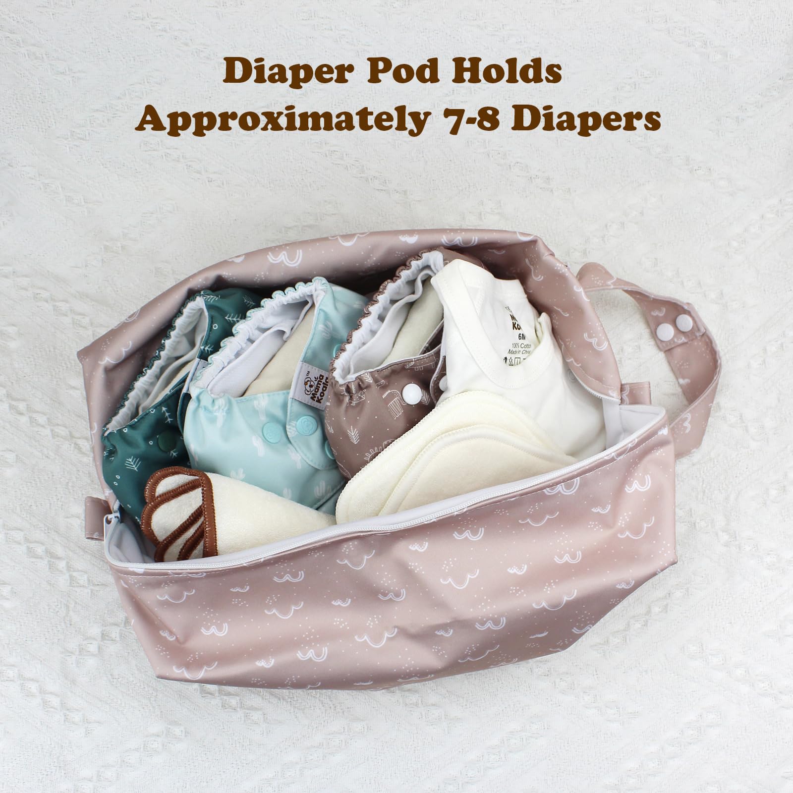 Mama Koala Waterproof Diaper Bag Organizer - 2 Pack (DP-Sunset) for Baby Essentials, Cloth Diapers, Swimwear & Travel Accessories | Perfect for Gym, Beach, Pump Parts & Toiletries Storage