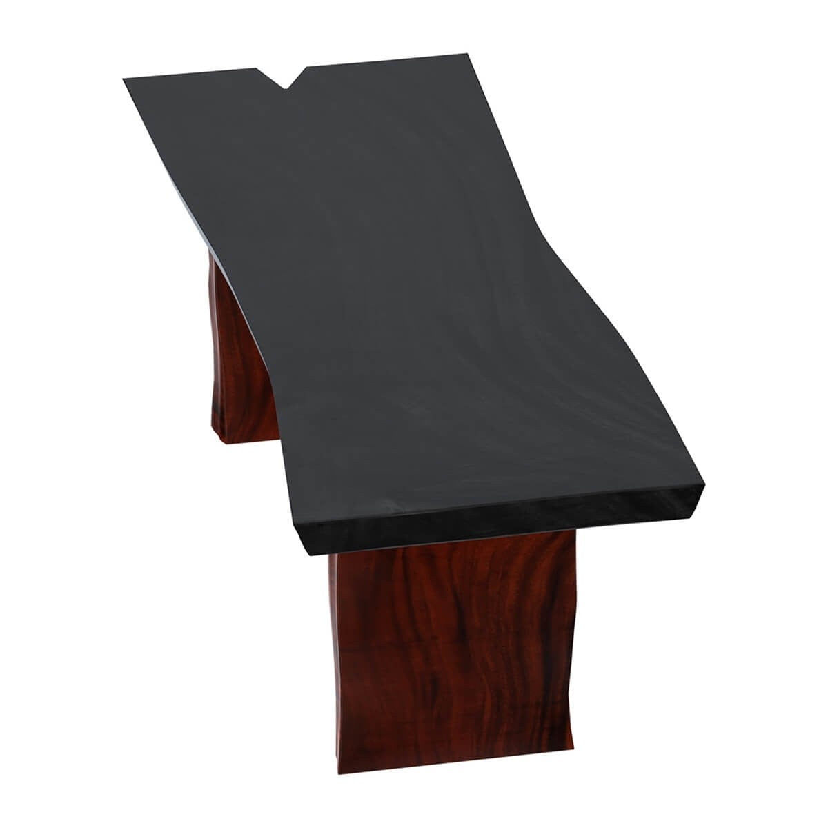 Eldora Two-Tone Solid Wood Live Edge Dining Table - Handcrafted Single Slab Design for Modern Farmhouse & Rustic Home Decor | Perfect for Dining Rooms, Kitchens & Open Concept Living Spaces