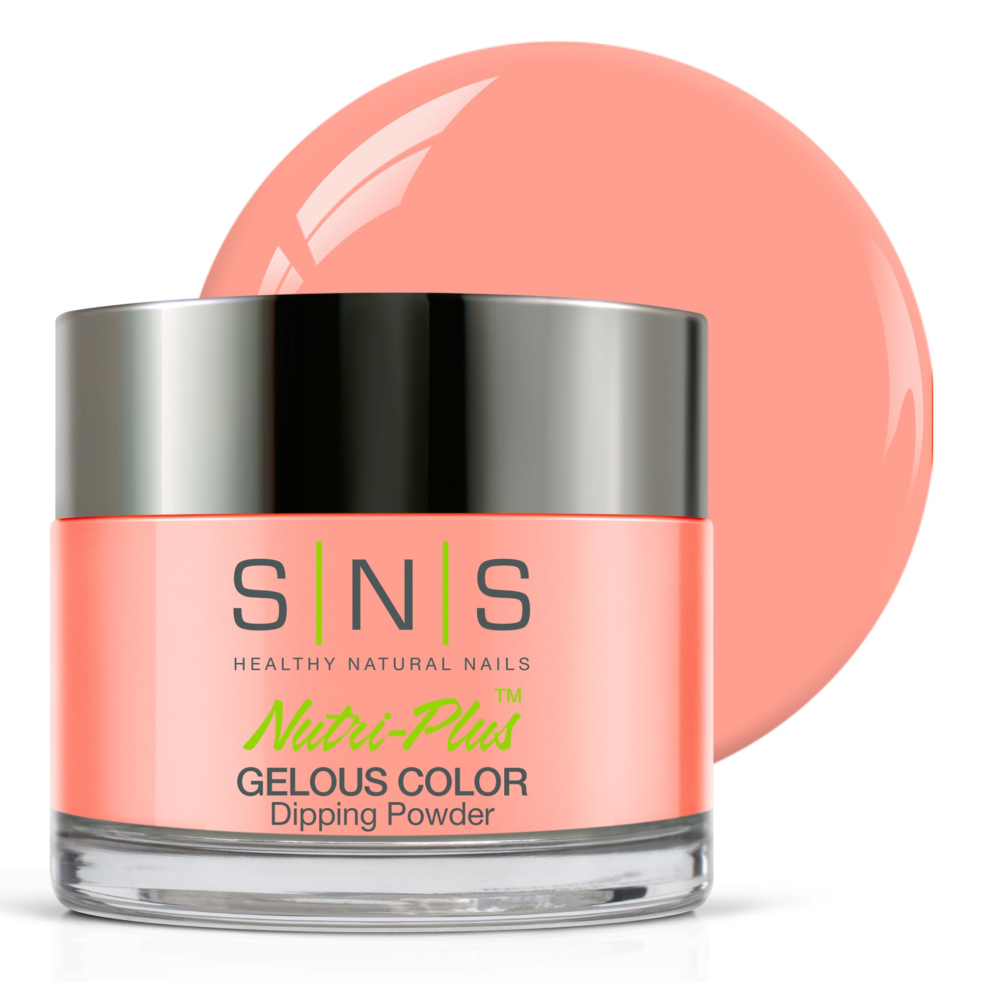 SNS Nail Dip Powder - Gelous Color Dipping Powder in Hatteras (Peach/Pastel Cream) - 1oz Long-Lasting Dip Nail Polish Lasts 14 Days - Low Odor, No UV Lamp Needed - Perfect for Manicures, Pedicures & Nail Art at Home or Salon