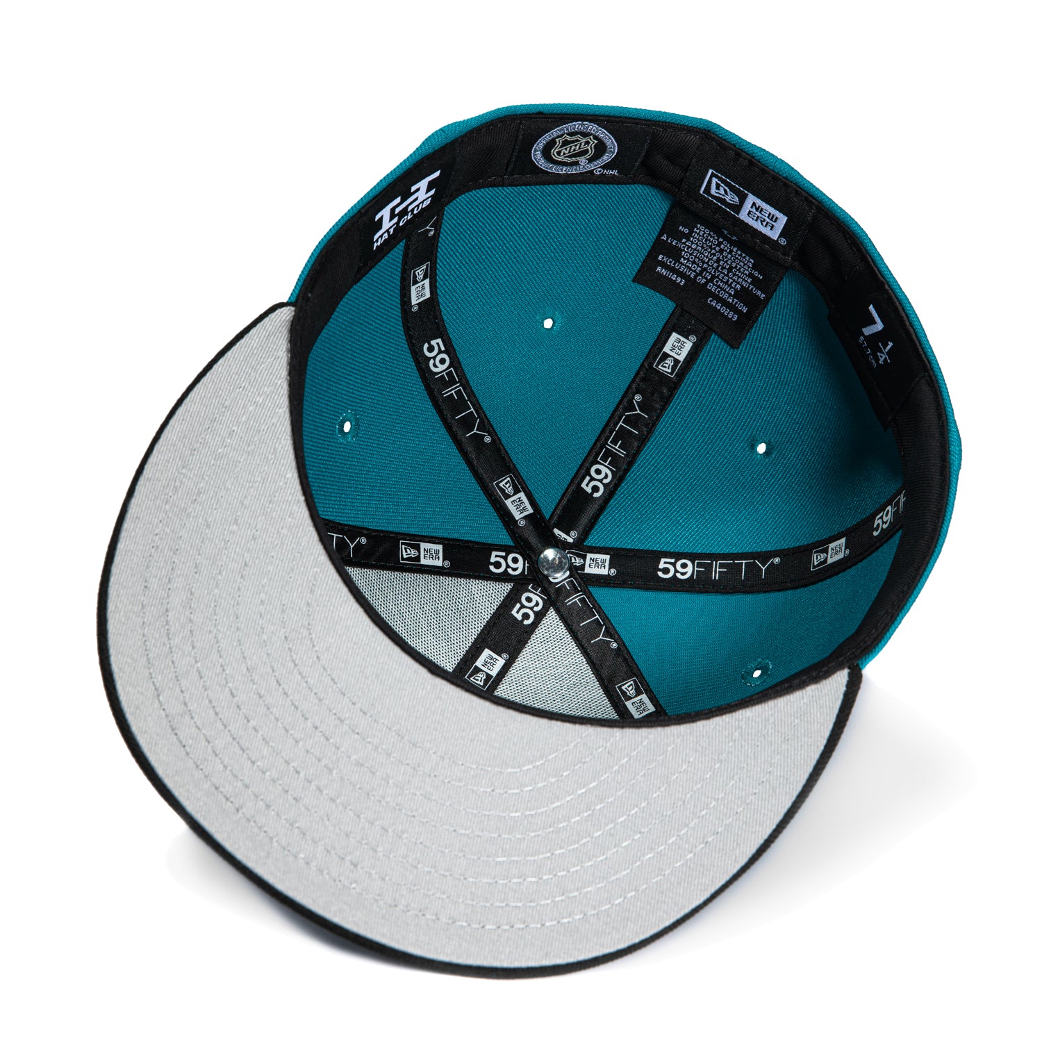 New Era 59Fifty San Jose Sharks Alternate Snapback Hat - Teal & Black Hockey Cap for Men - Perfect for Games, Fan Gear & Streetwear Fashion