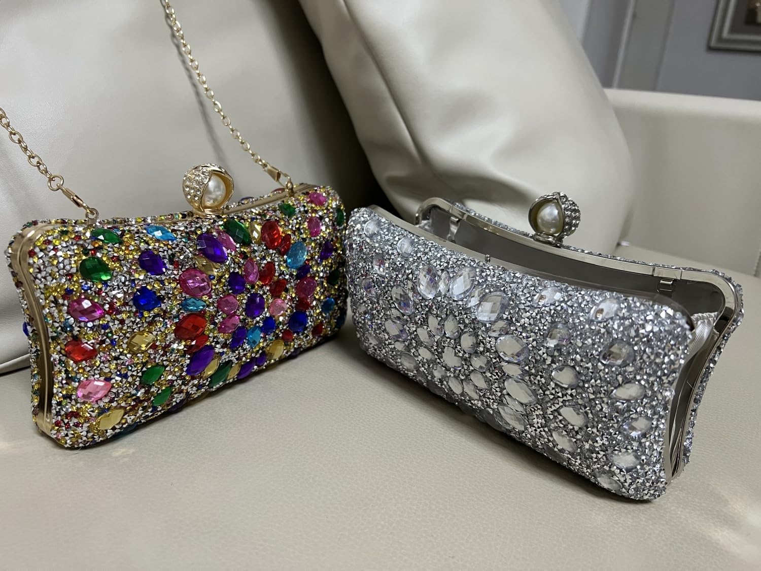 Sparkling Crystal Box Clutch for Women - Elegant Rhinestone Evening Purse with Jeweled Details | Perfect for Weddings, Parties & Special Occasions