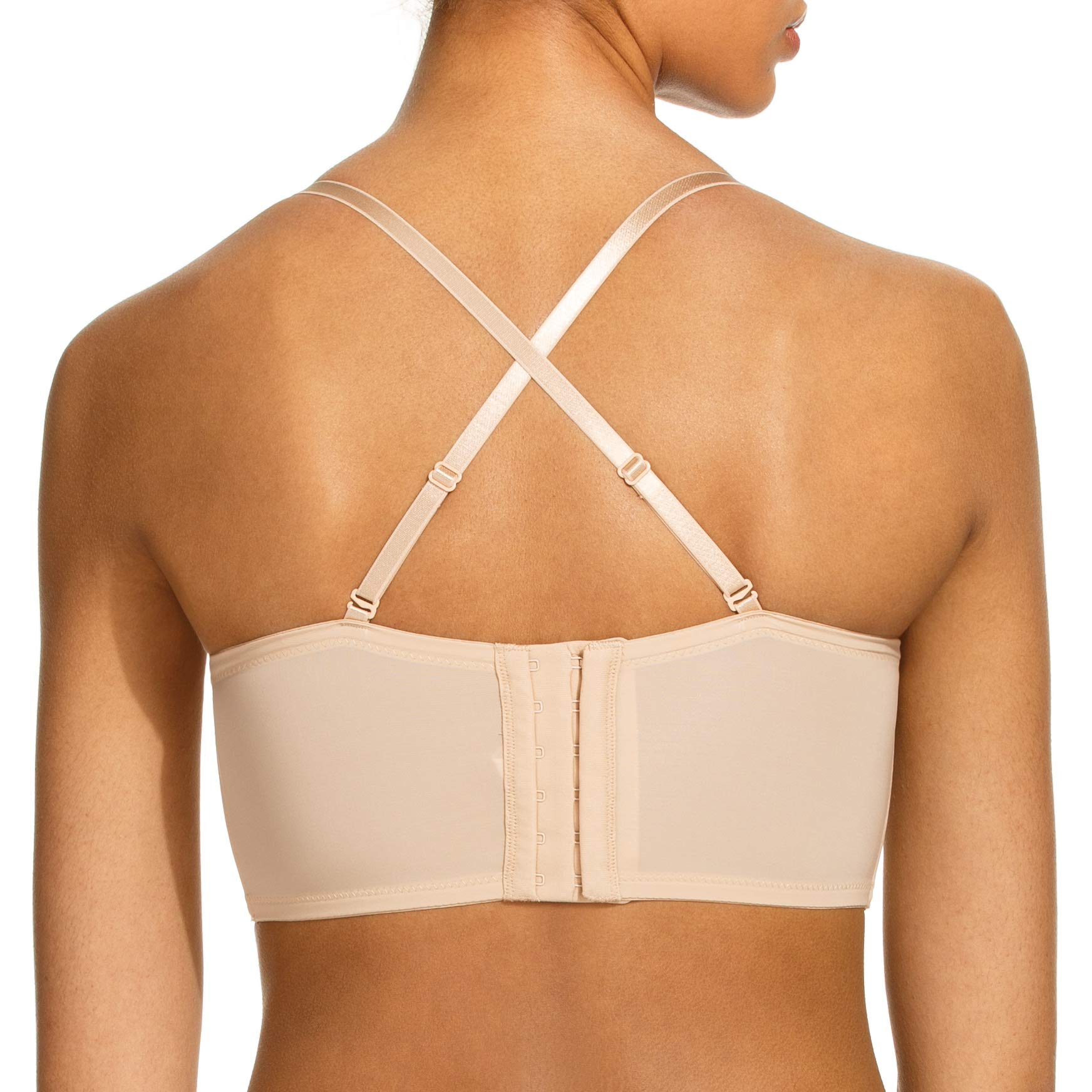 Women's Convertible Adjustable Longline Underwire Bra with Removable Straps & Molded Cups - Perfect for Yoga, Workouts & Everyday Comfort
